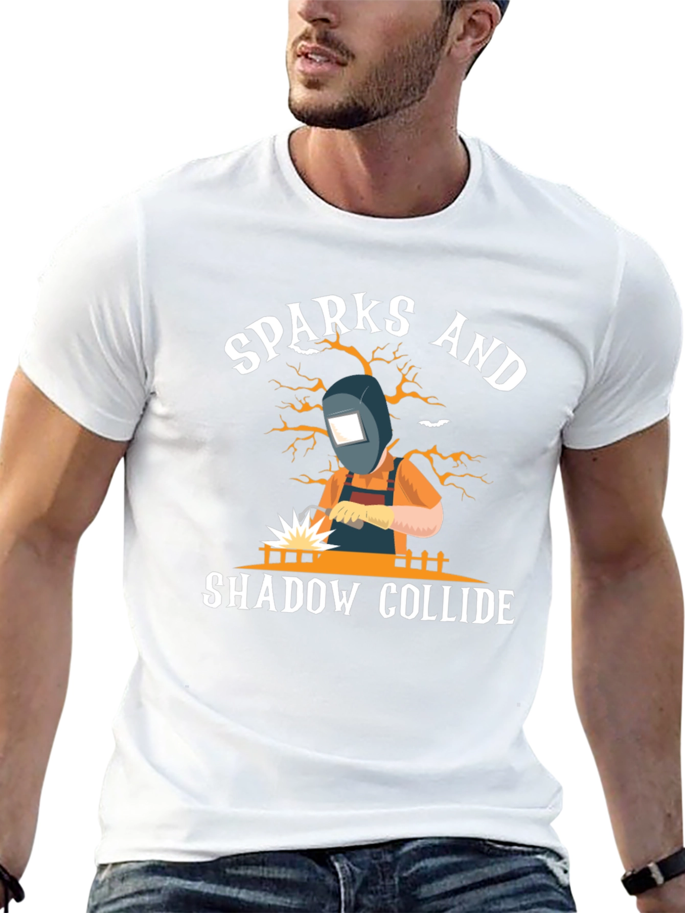Sparks and Shadow Collide T-Shirt - Welding Tee