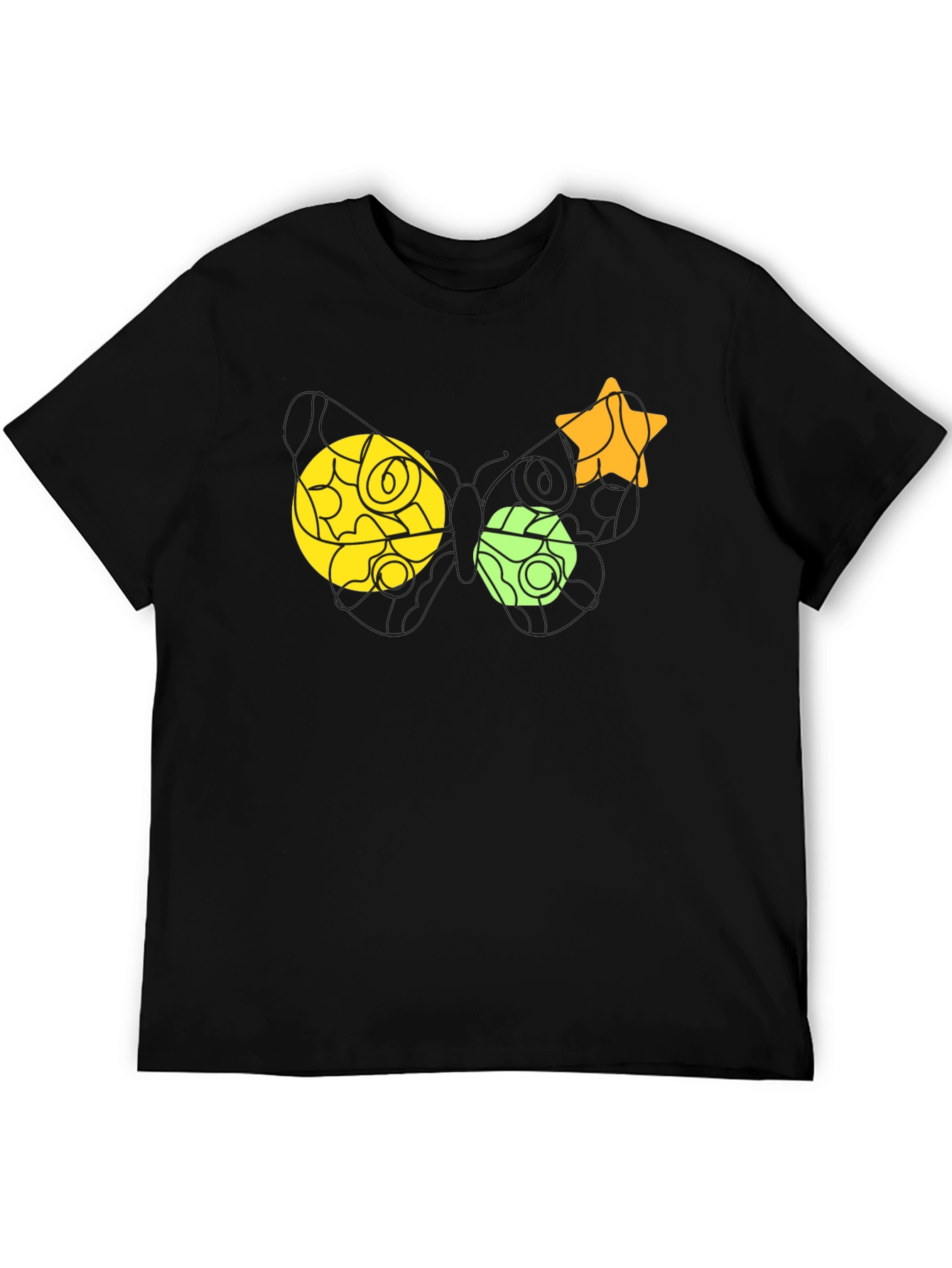 Geometric Shapes T-Shirt - Black