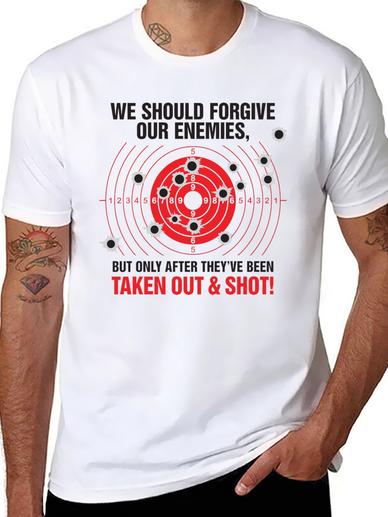 Forgive Enemies T-Shirt - Funny Graphic Tee