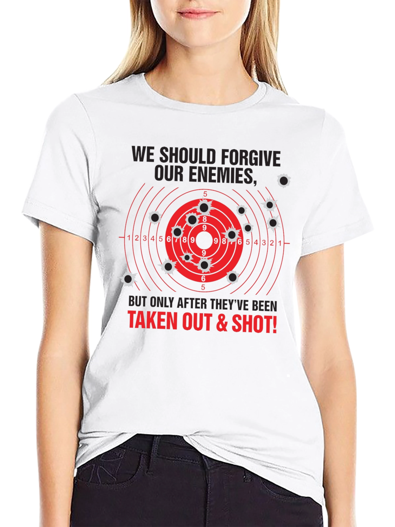 Forgive Enemies T-Shirt - Funny Graphic Tee
