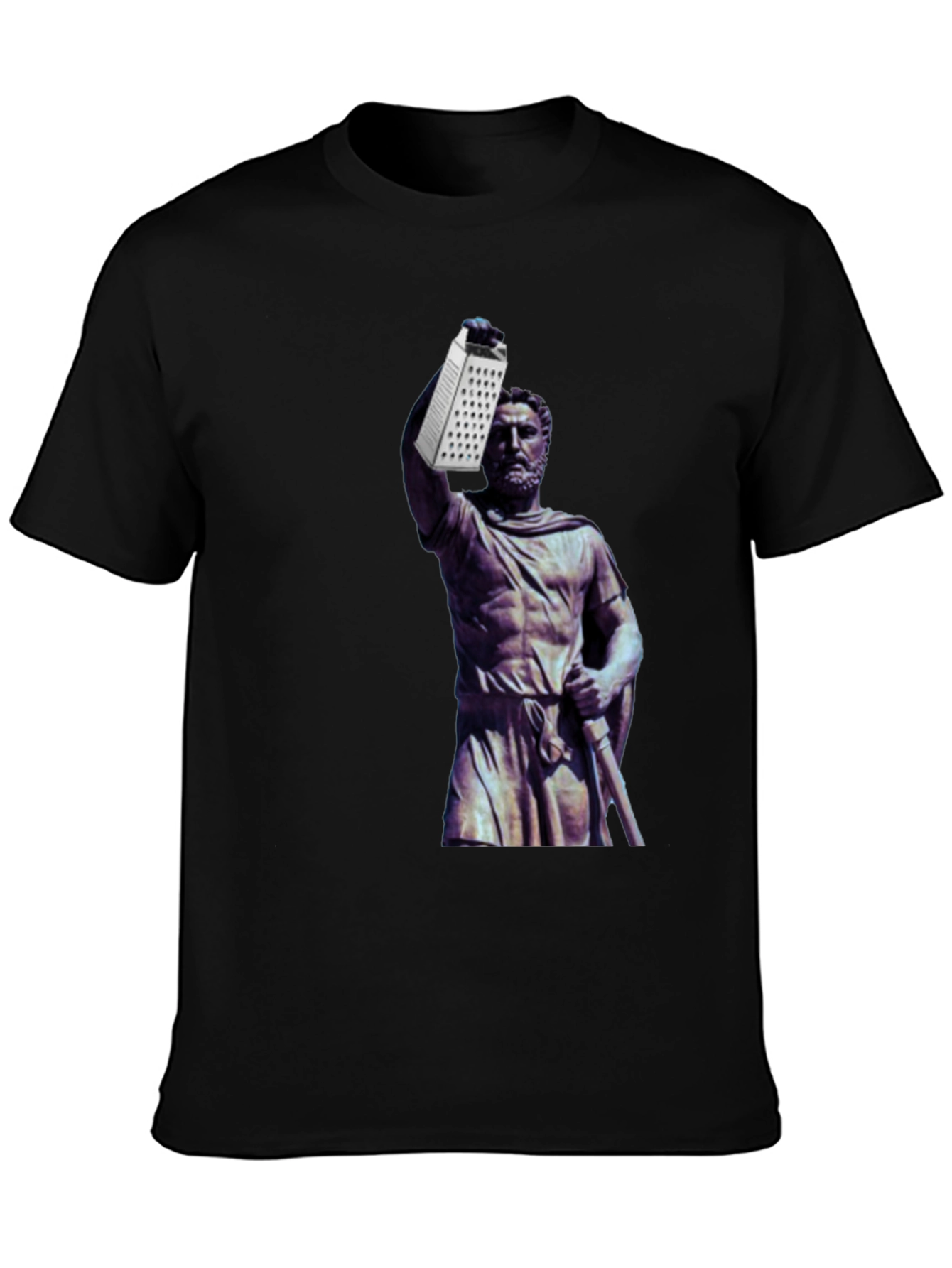 Grater Statue Graphic Tee - Funny Novelty Shirt