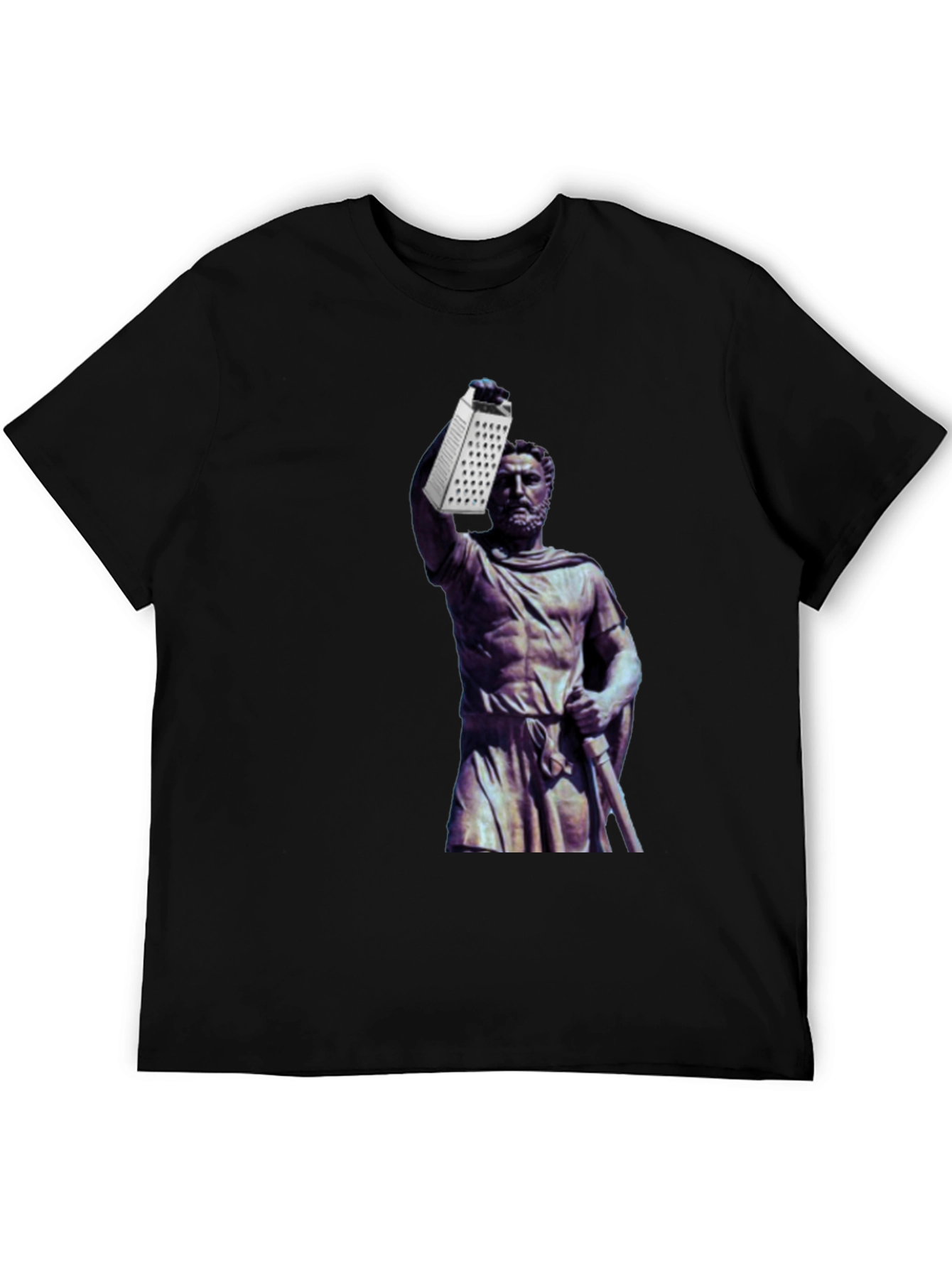 Grater Statue Graphic Tee - Funny Novelty Shirt