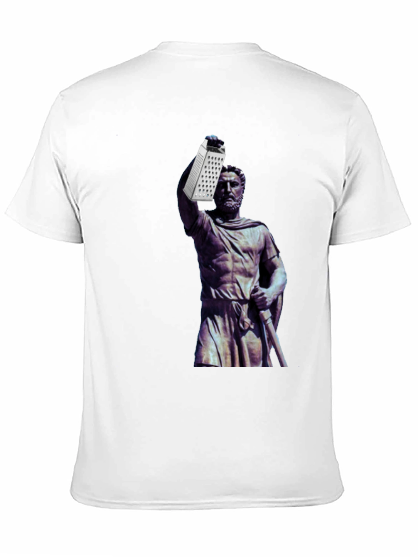 Grater Statue Graphic Tee - Funny Novelty Shirt