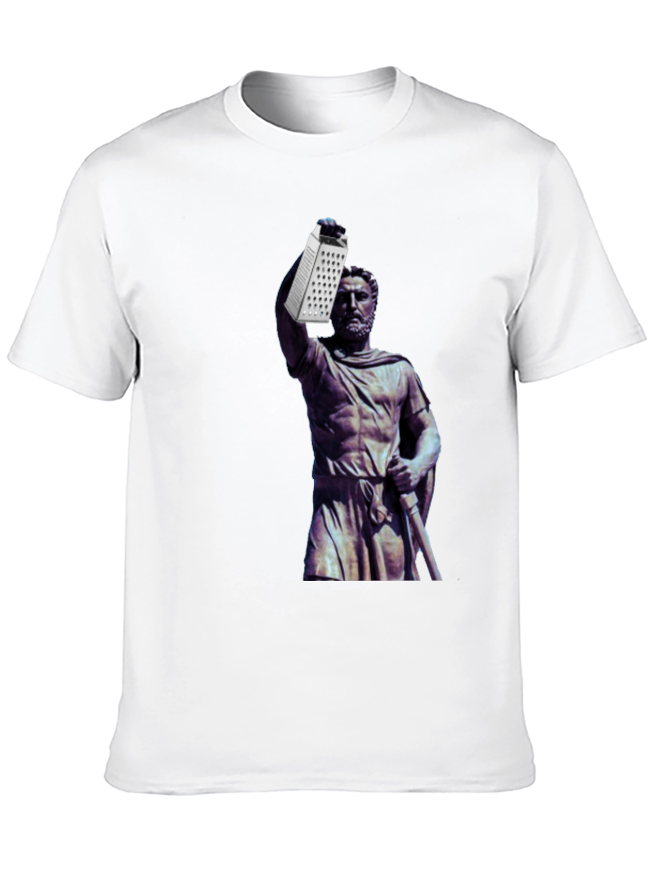 Grater Statue Graphic Tee - Funny Novelty Shirt