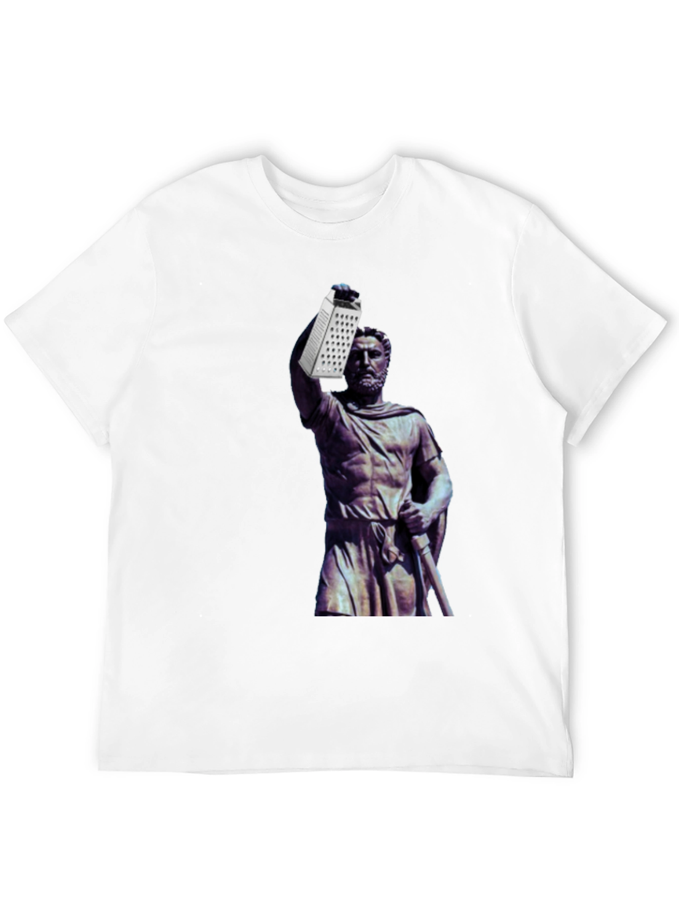 Grater Statue Graphic Tee - Funny Novelty Shirt