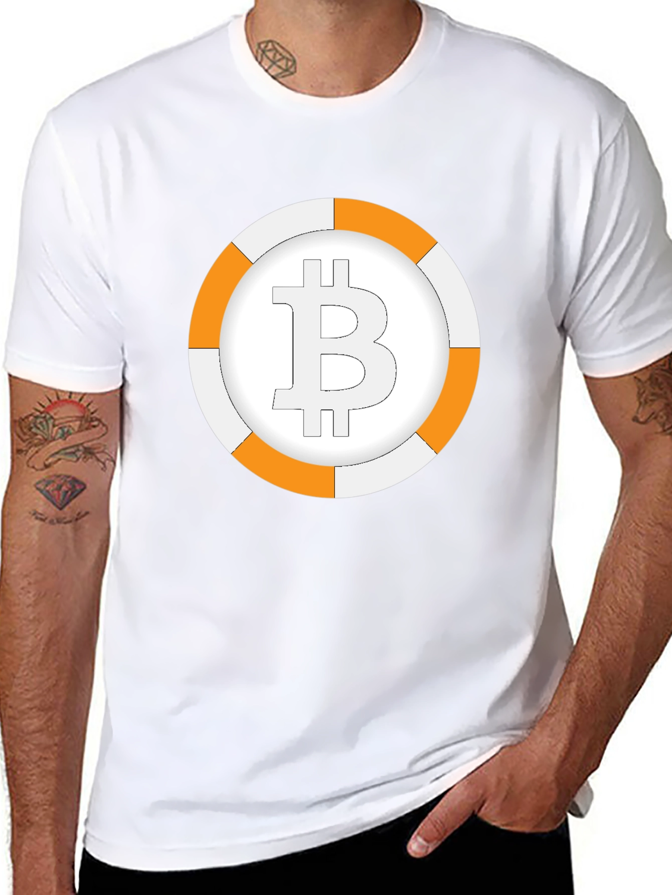 Bitcoin Life Preserver Graphic T-Shirt