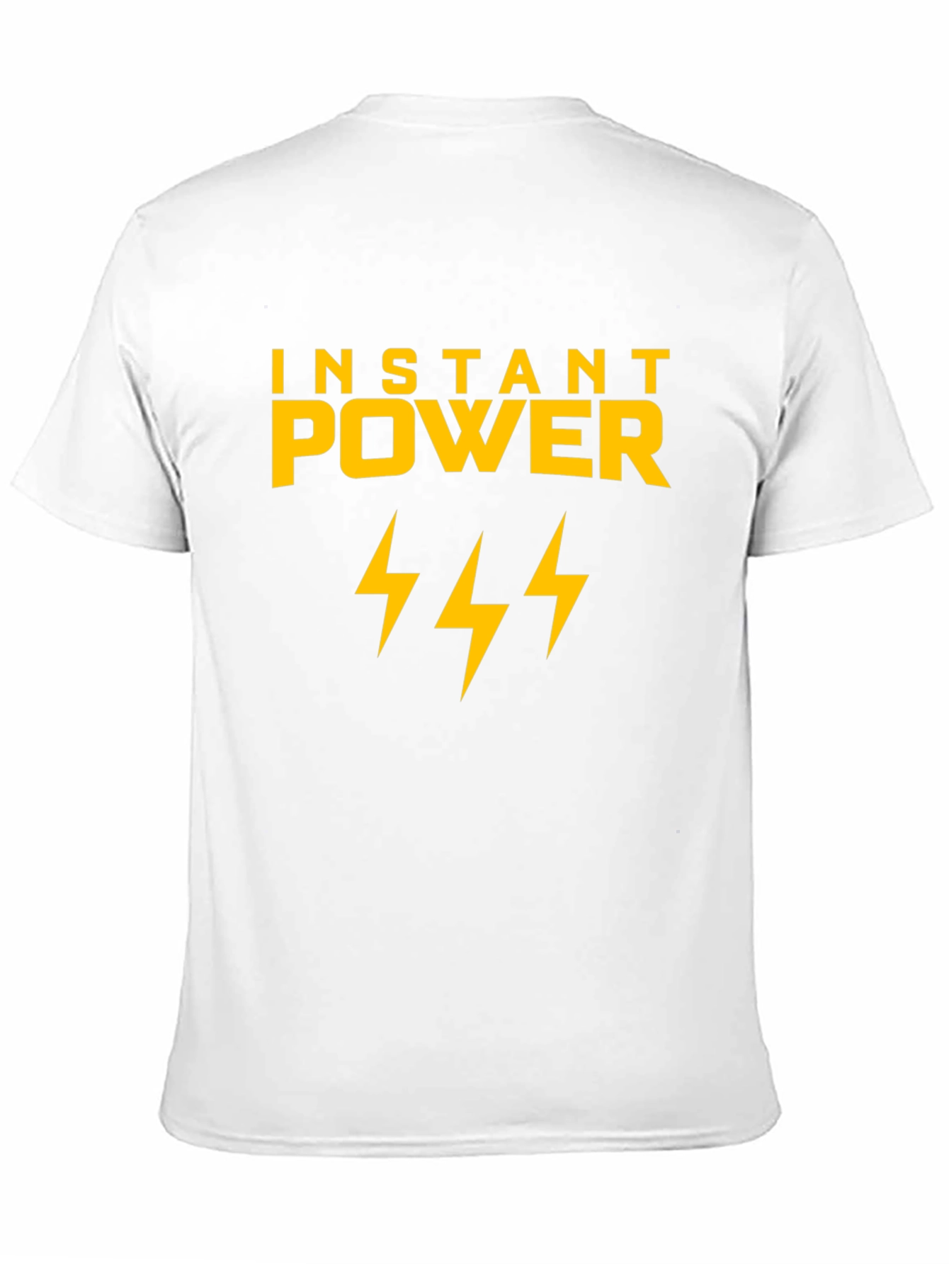 Instant Power Lightning Bolt Graphic Tee - Black Cotton