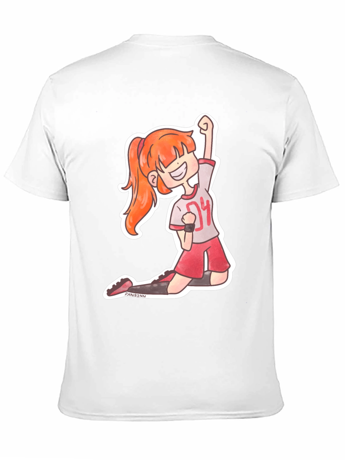 Cartoon Athlete Graphic Tee - Black