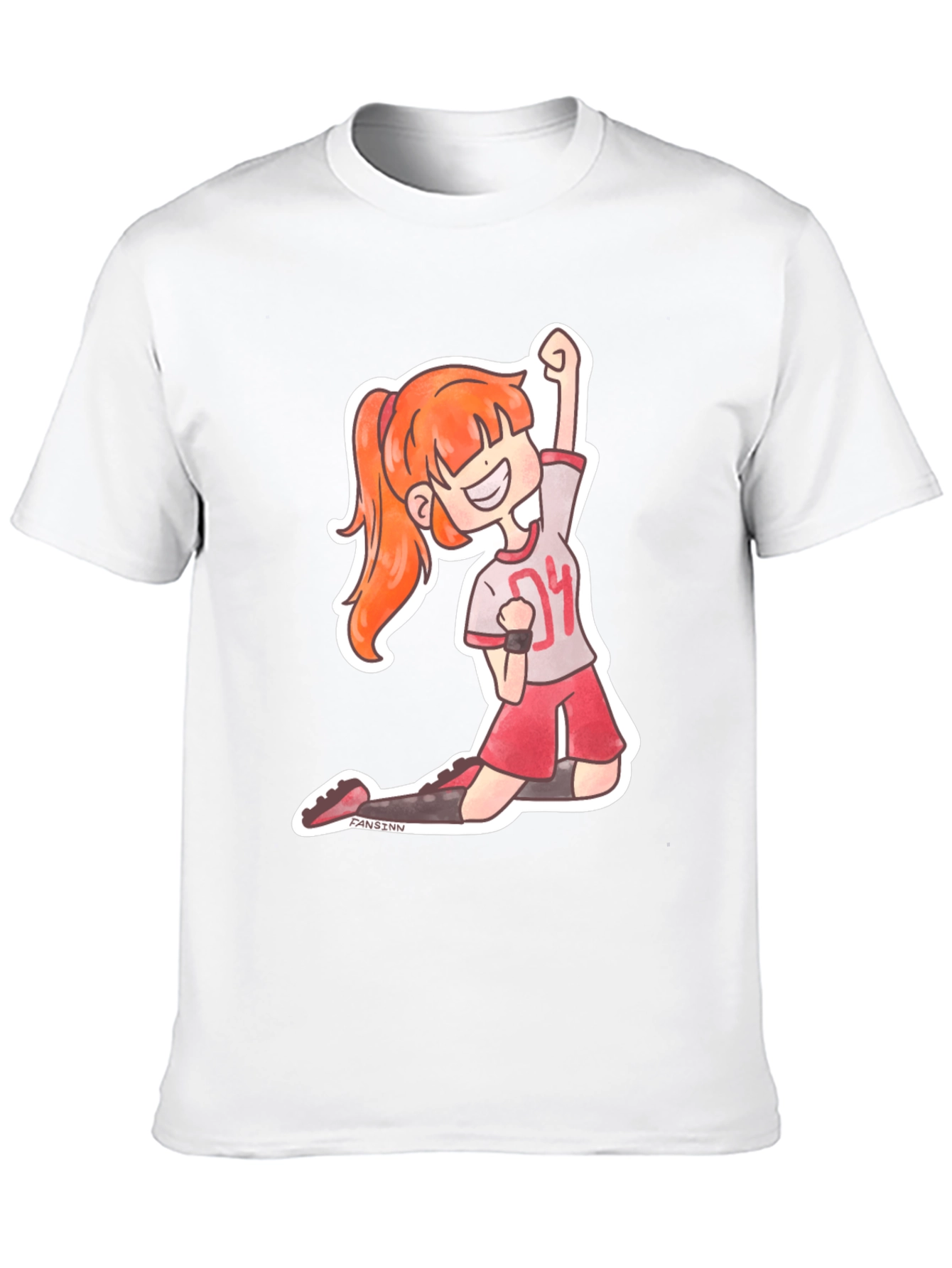 Cartoon Athlete Graphic Tee - Black