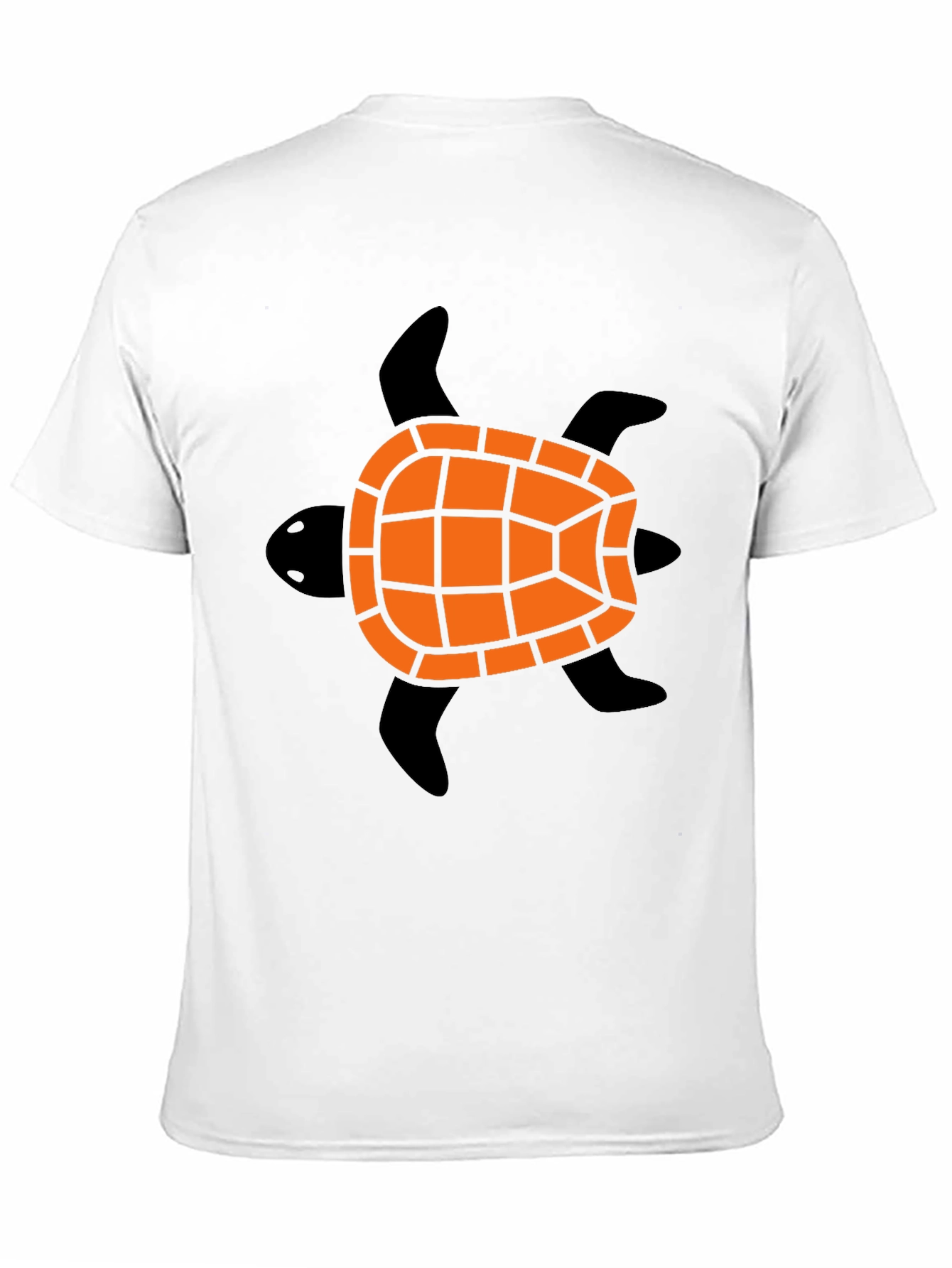 Turtle Graphic Tee - Black Cotton Blend Casual Shirt
