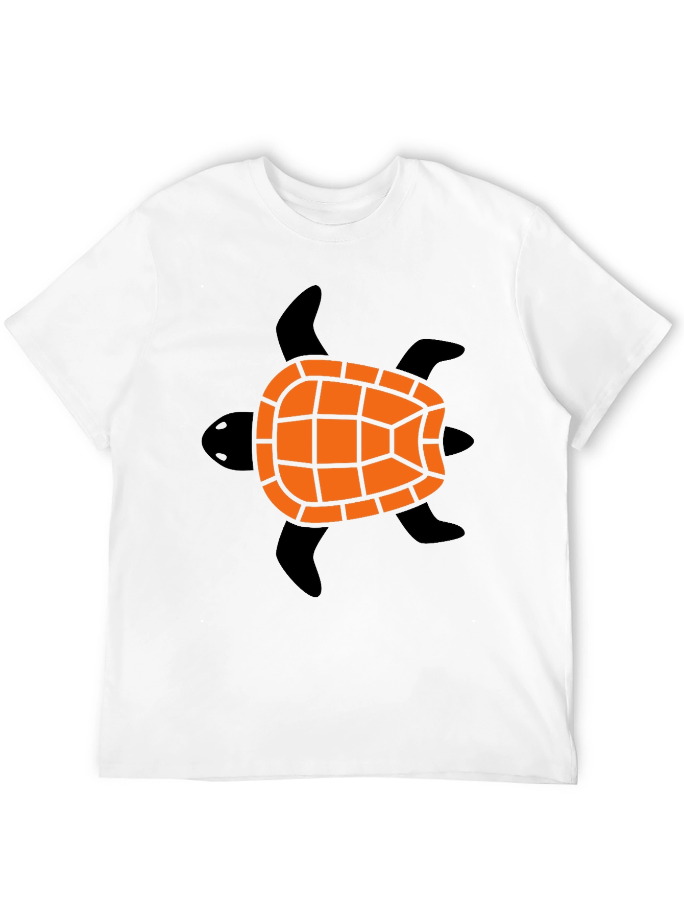 Turtle Graphic Tee - Black Cotton Blend Casual Shirt