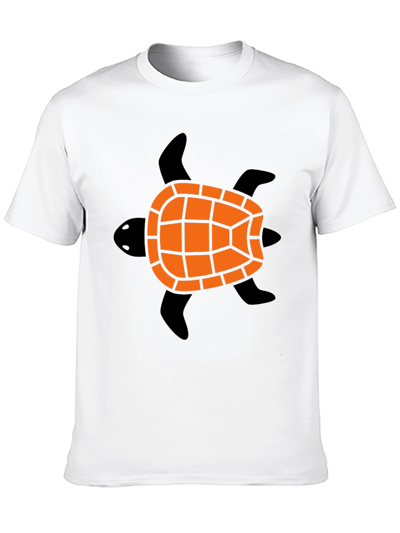 Turtle Graphic Tee - Black Cotton Blend Casual Shirt