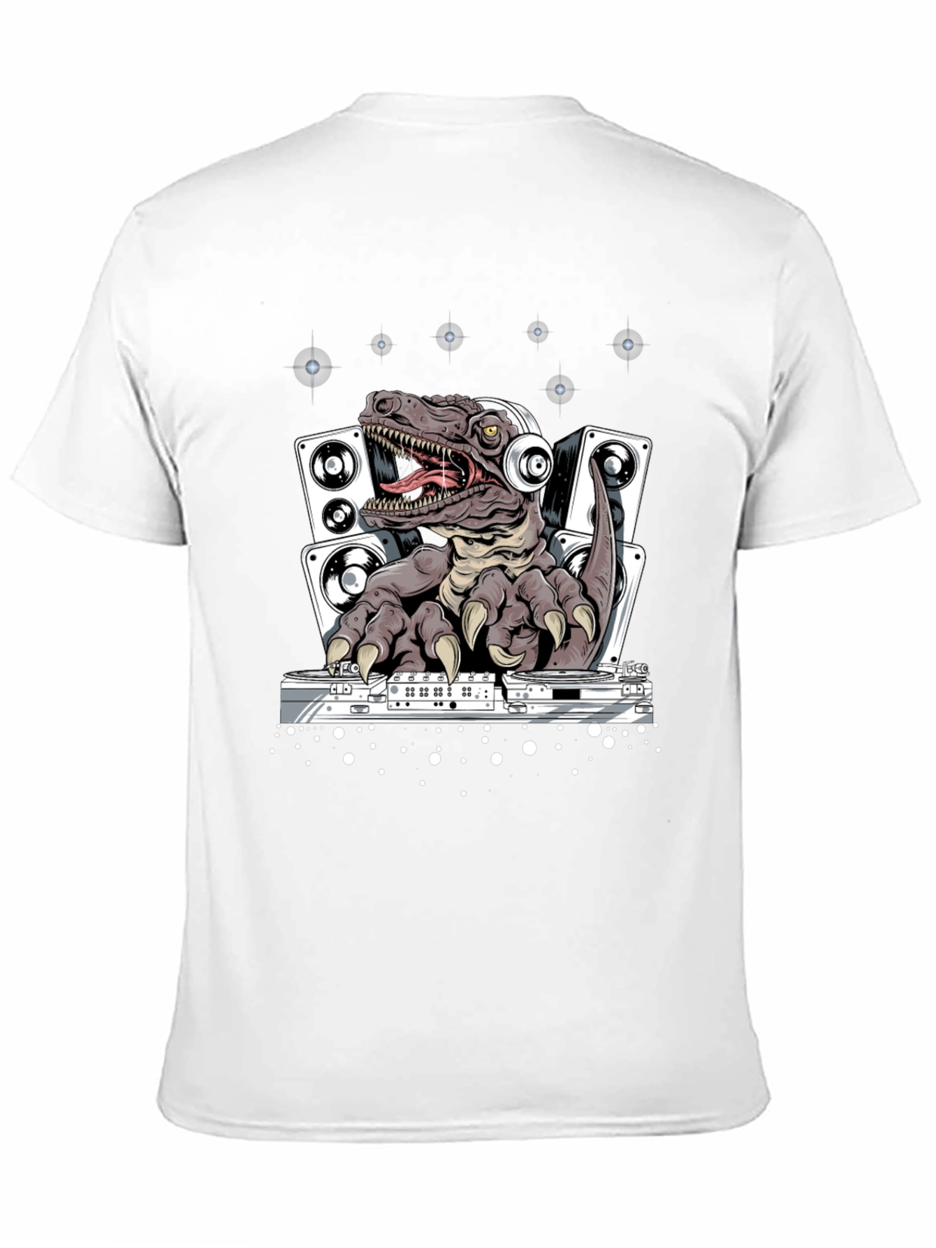 DJ Dinosaur T-Shirt - Raptor Mixing Music Tee