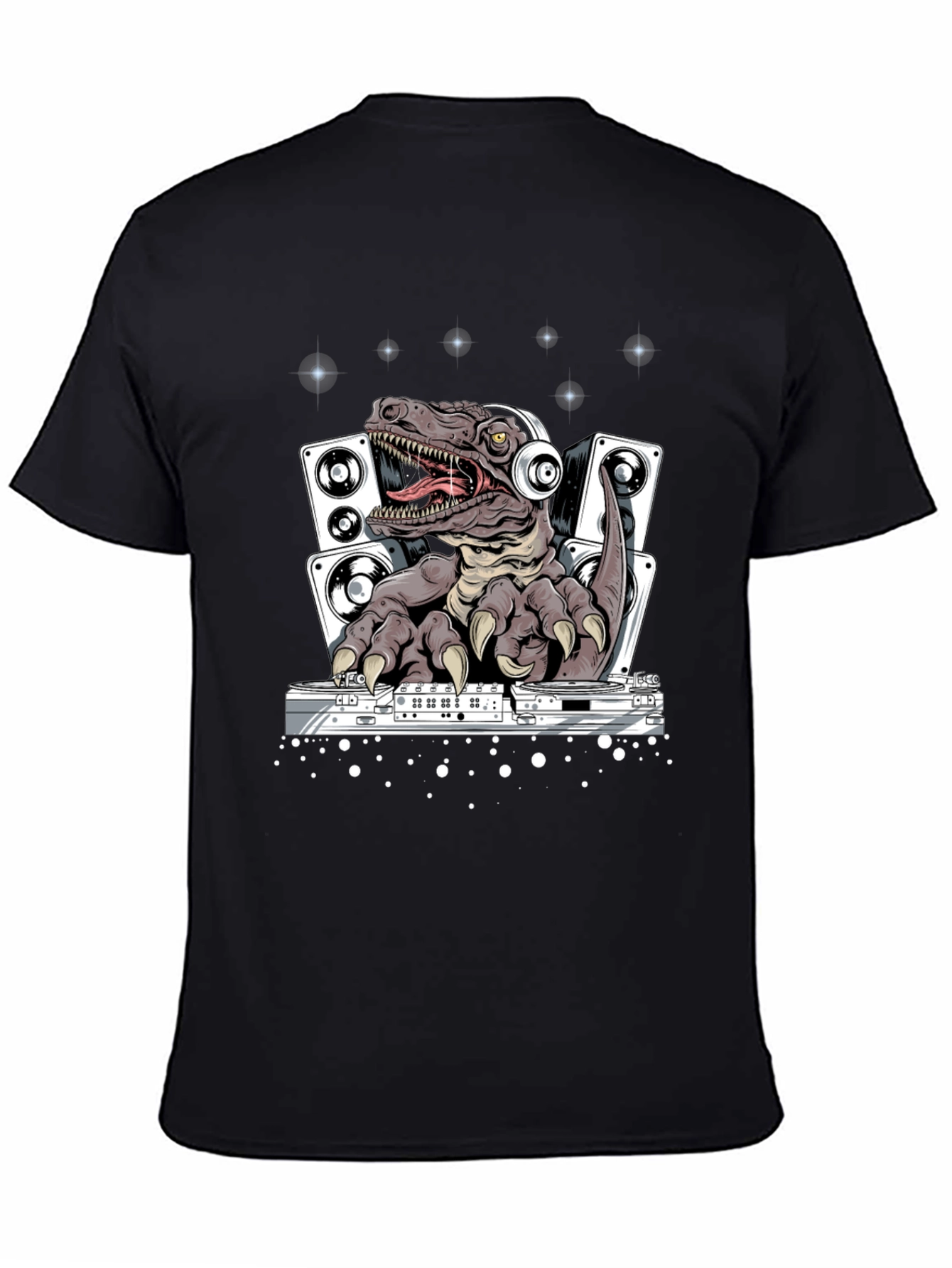 DJ Dinosaur T-Shirt - Raptor Mixing Music Tee