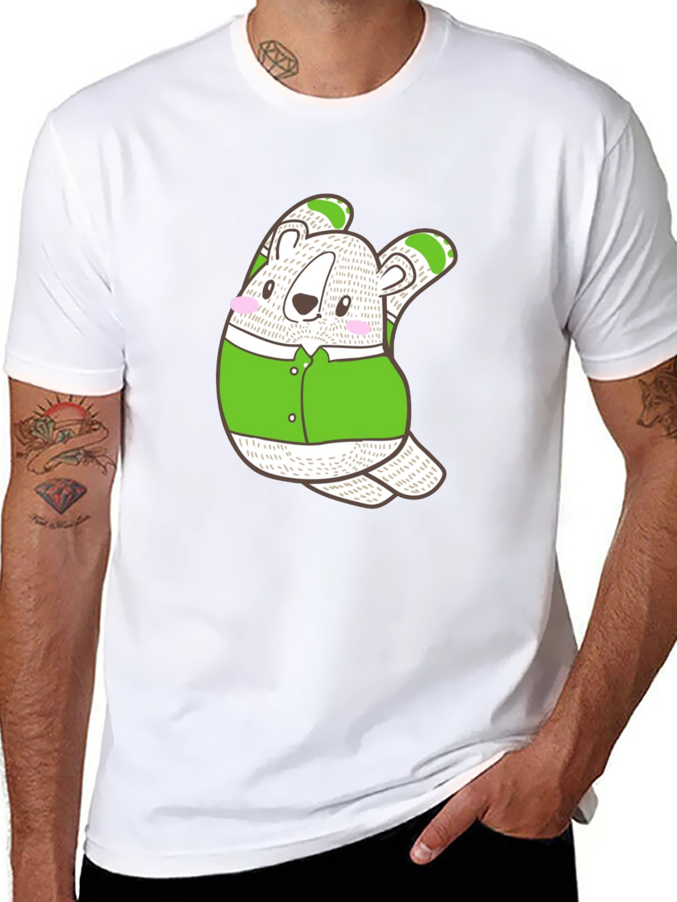 Cute Koala Bear Graphic Tee - Casual Black T-Shirt