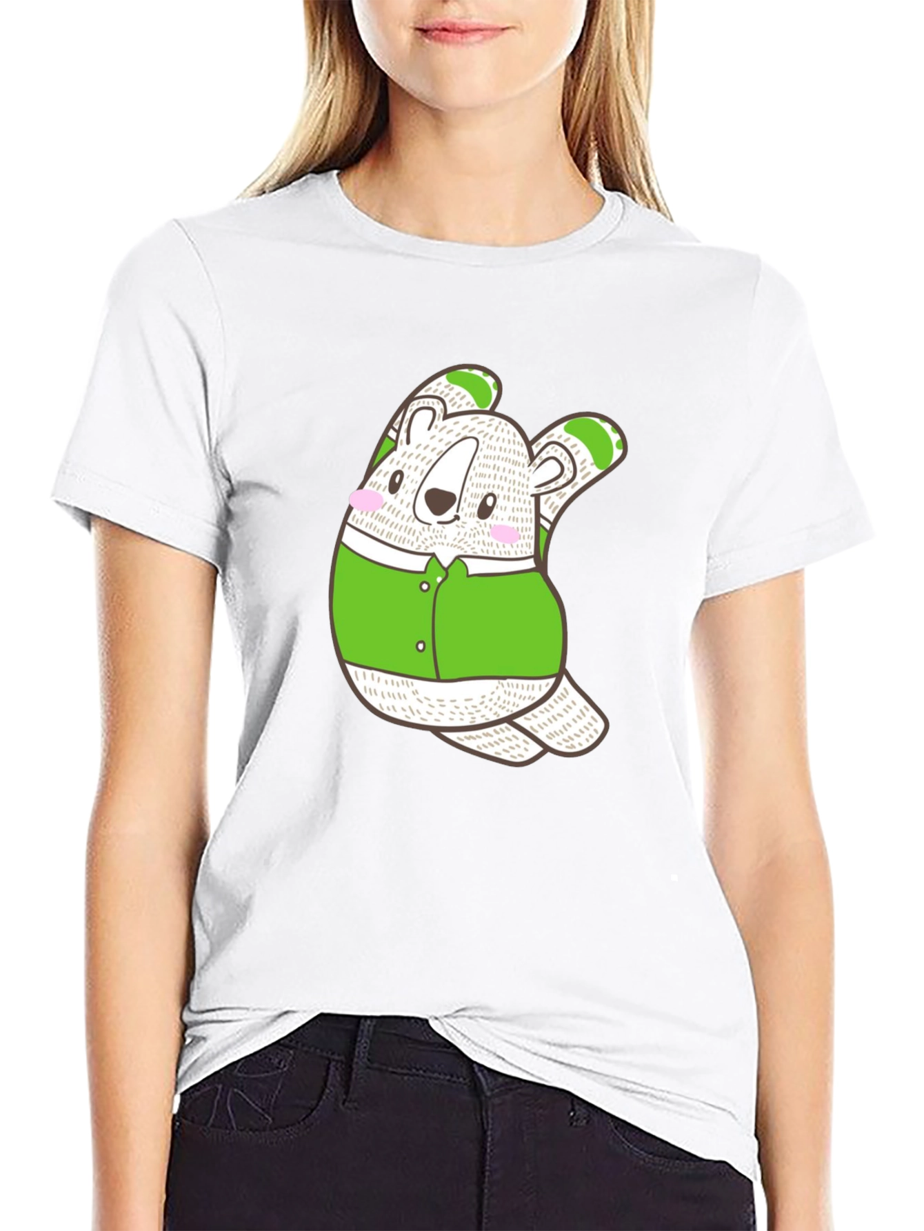 Cute Koala Bear Graphic Tee - Casual Black T-Shirt