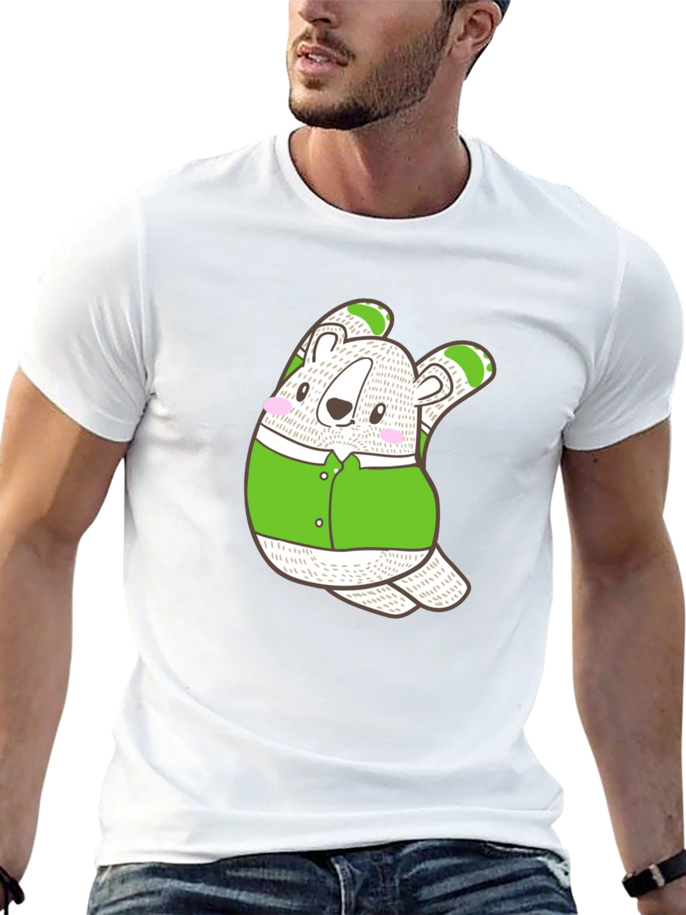 Cute Koala Bear Graphic Tee - Casual Black T-Shirt