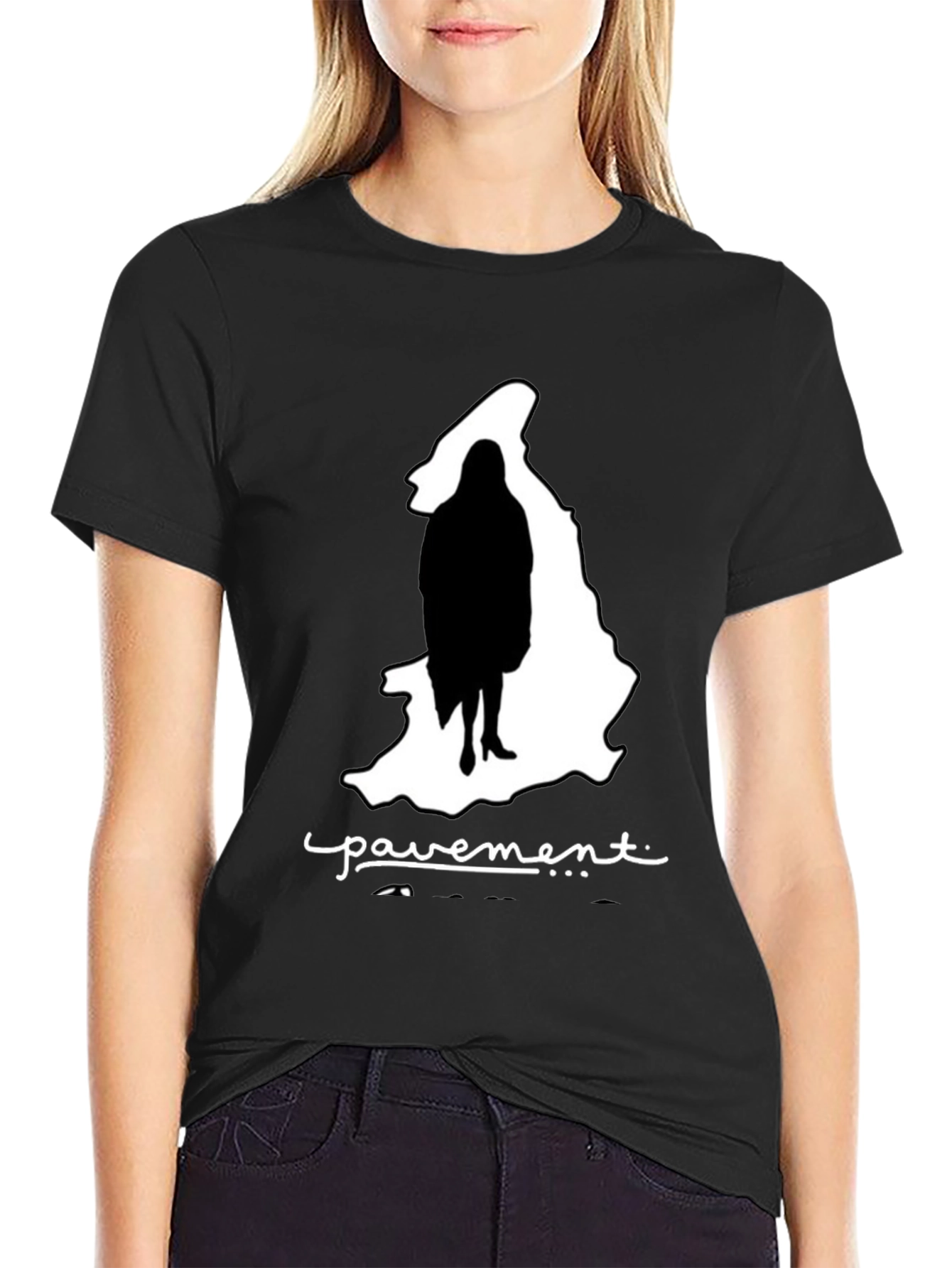 Pavement Silhouette Graphic Black T-Shirt