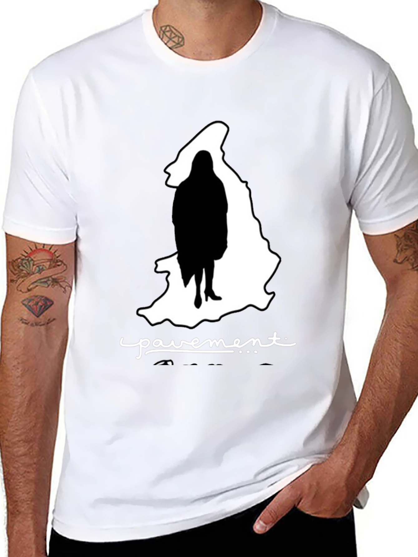 Pavement Silhouette Graphic Black T-Shirt