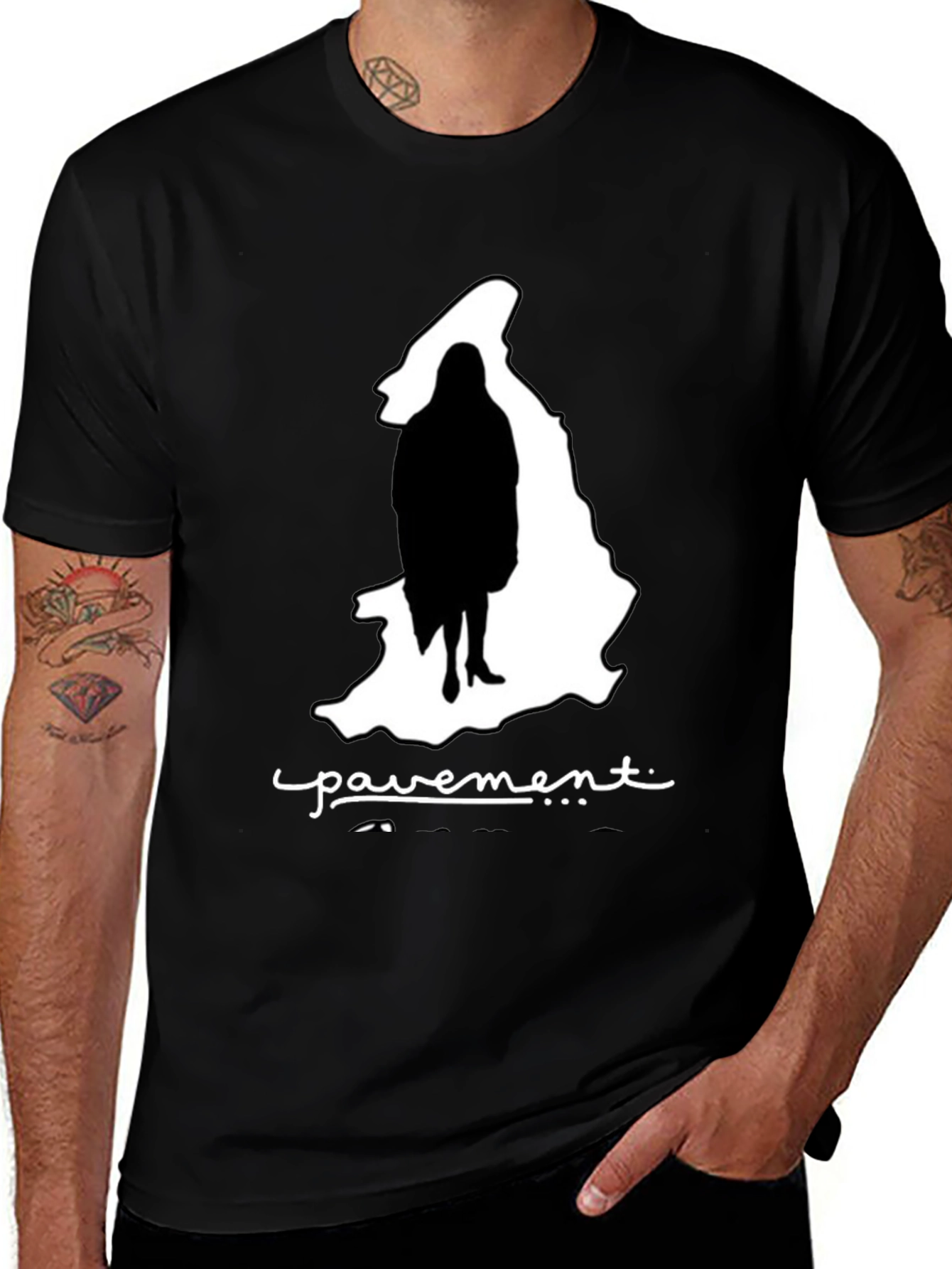 Pavement Silhouette Graphic Black T-Shirt