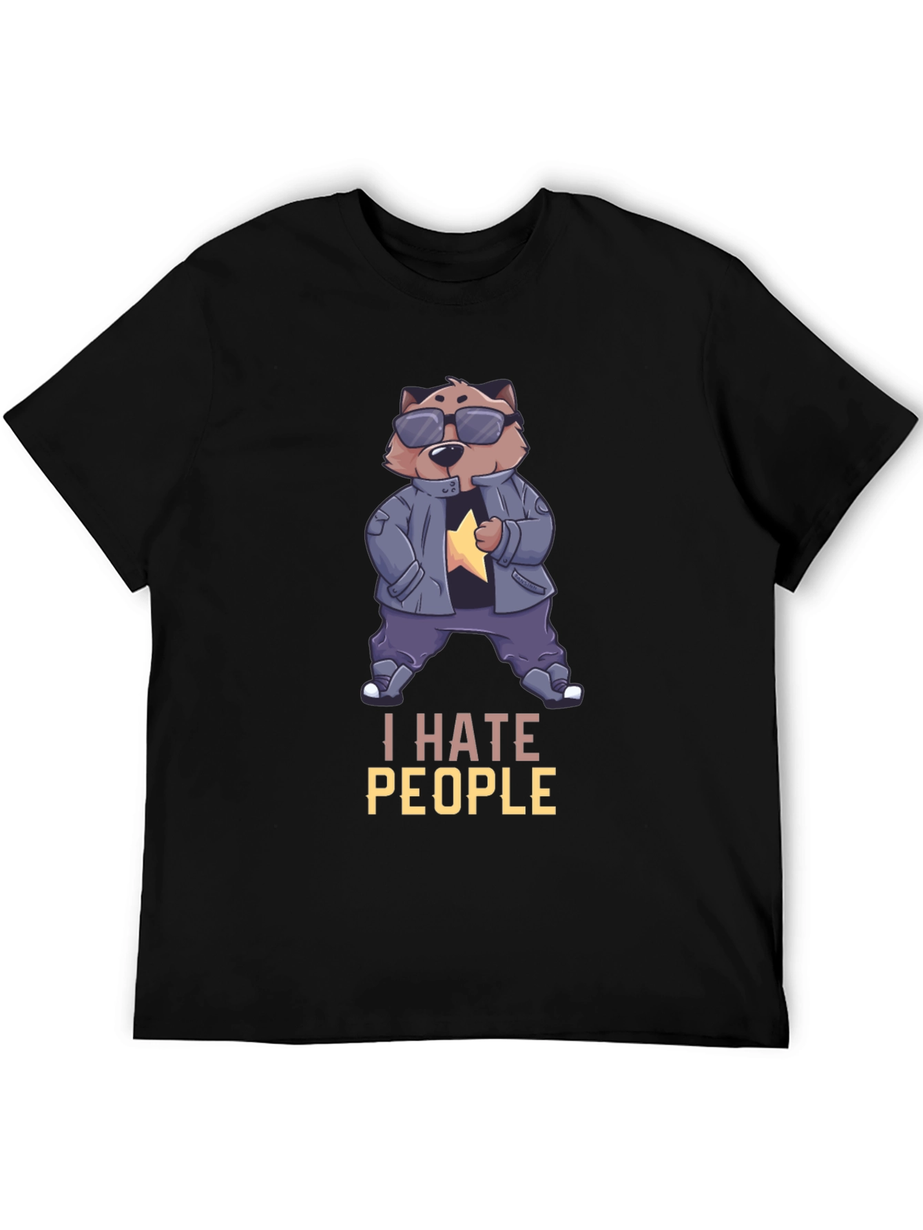 I Hate People Bear Graphic Tee