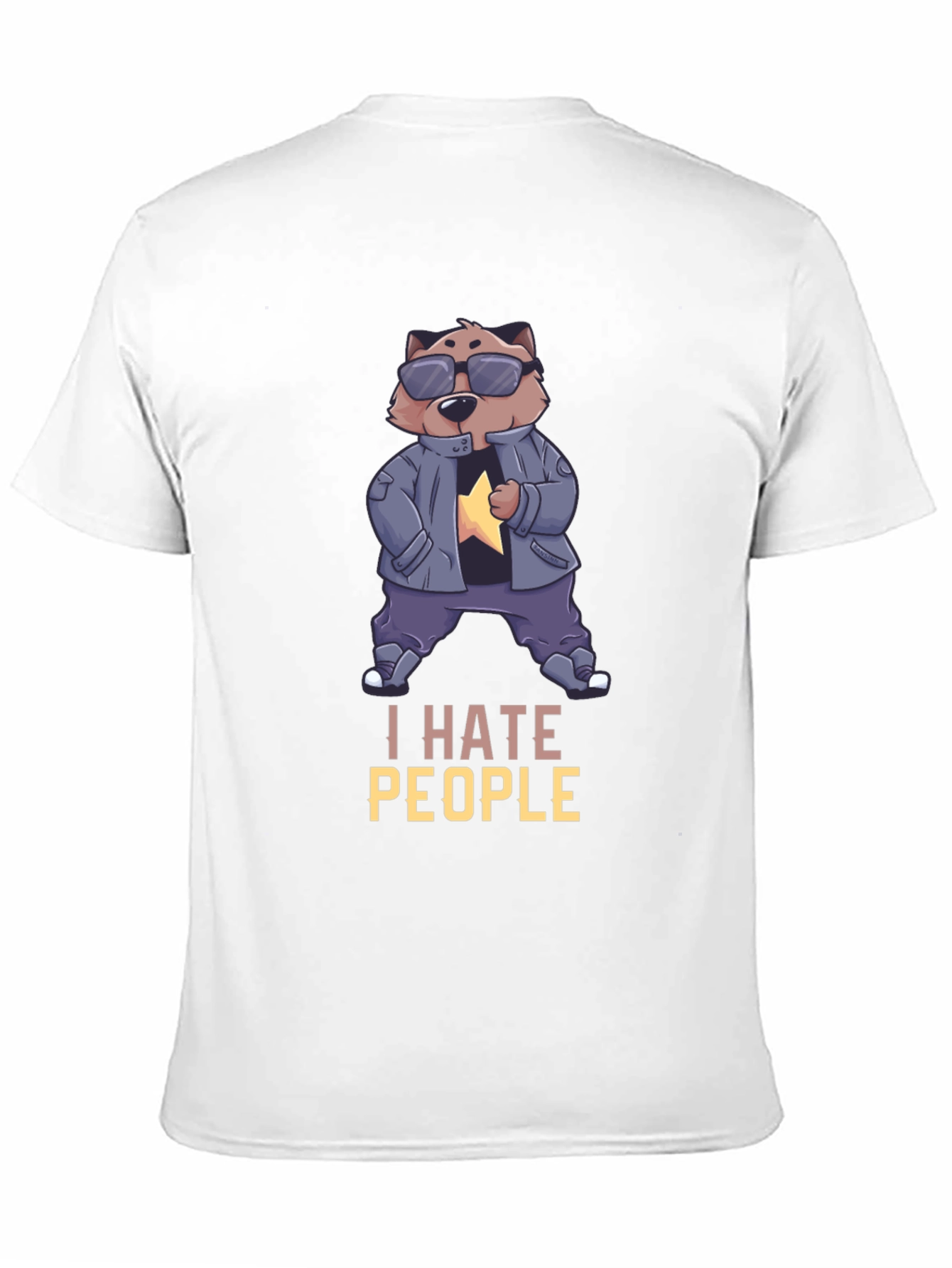 I Hate People Bear Graphic Tee