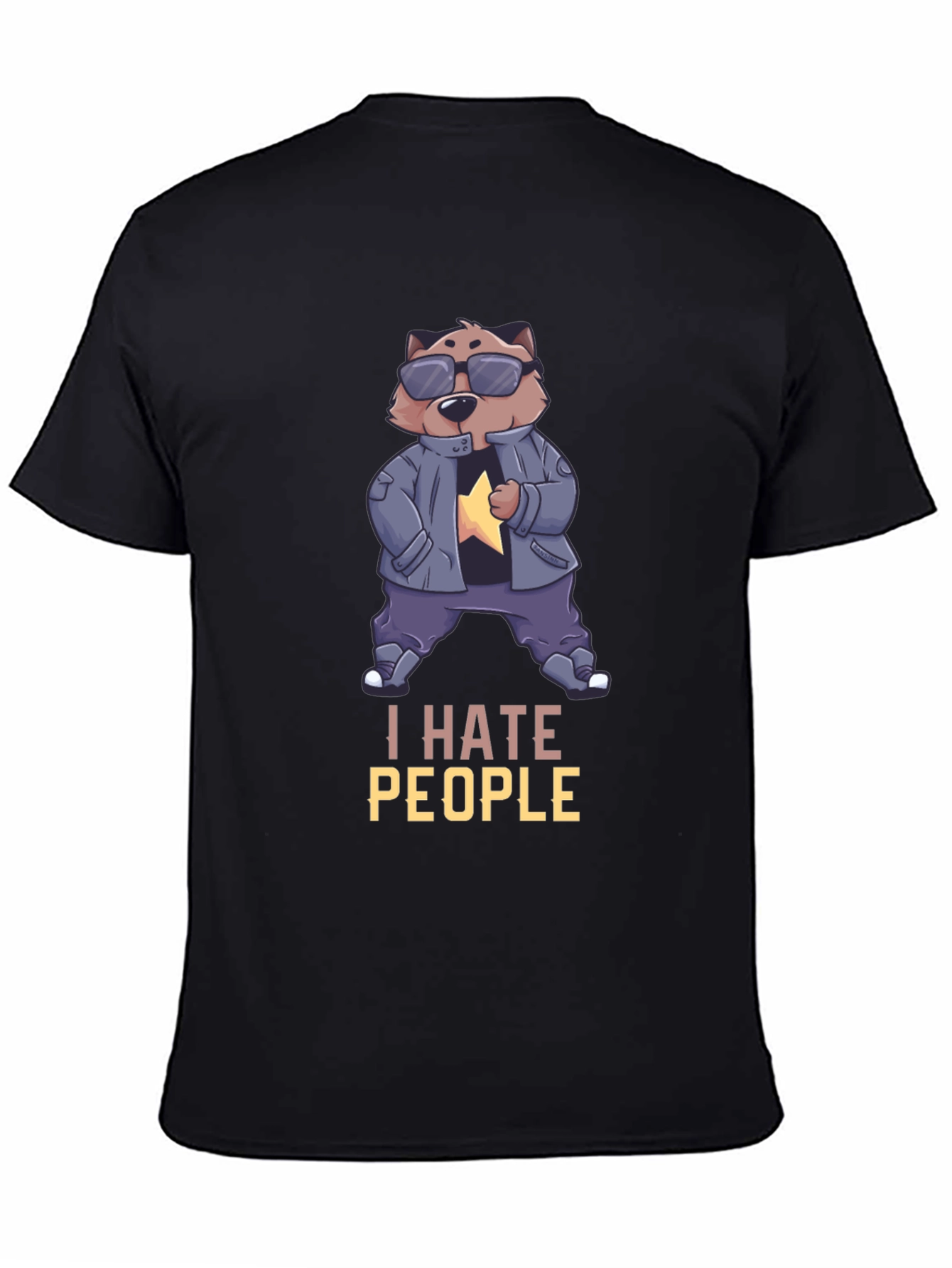I Hate People Bear Graphic Tee