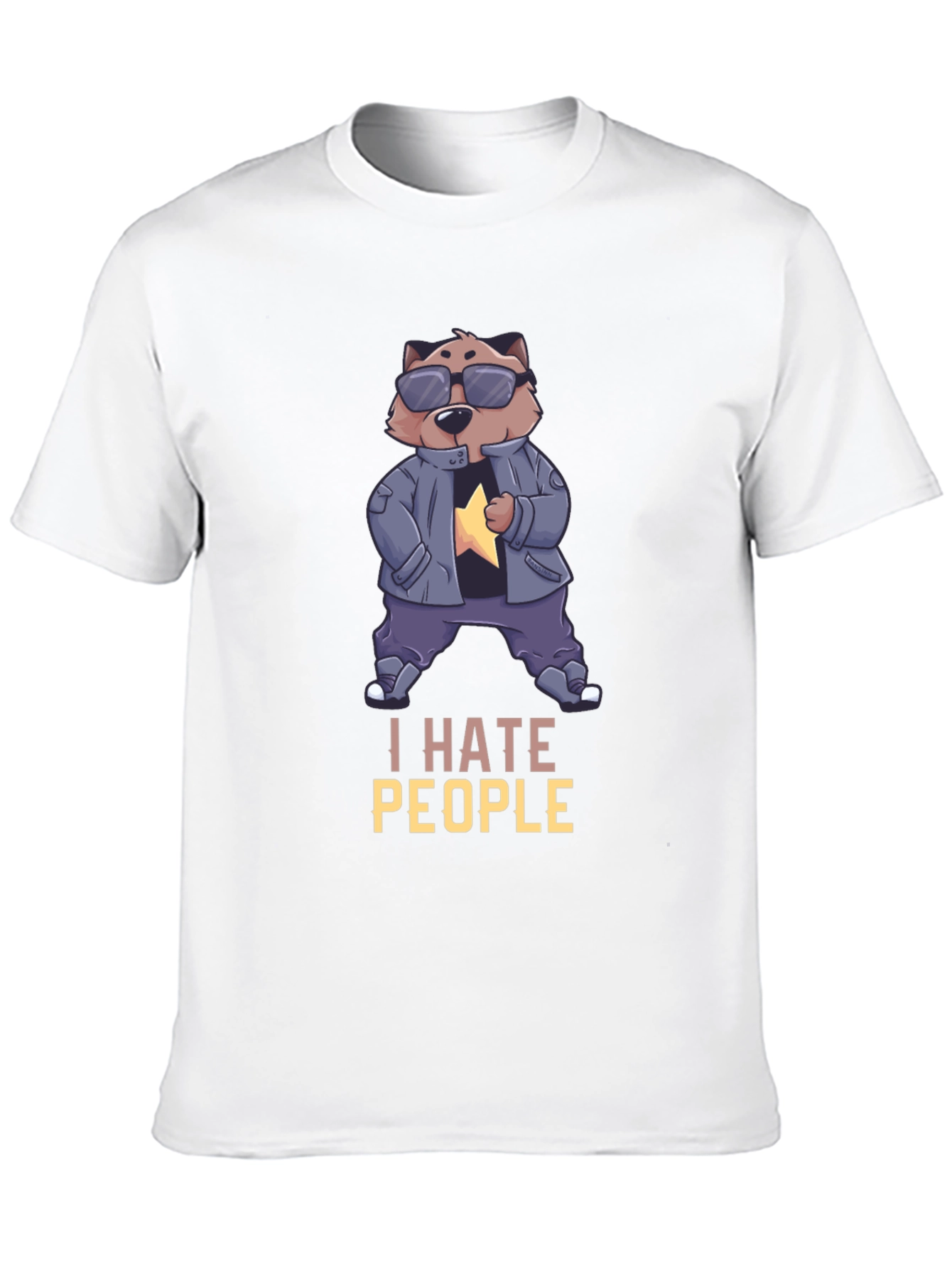 I Hate People Bear Graphic Tee