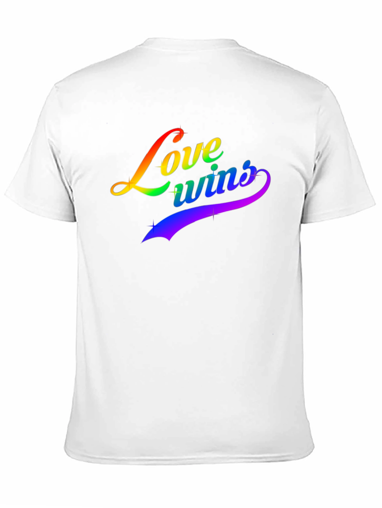 Love Wins Rainbow Graphic Black T-Shirt