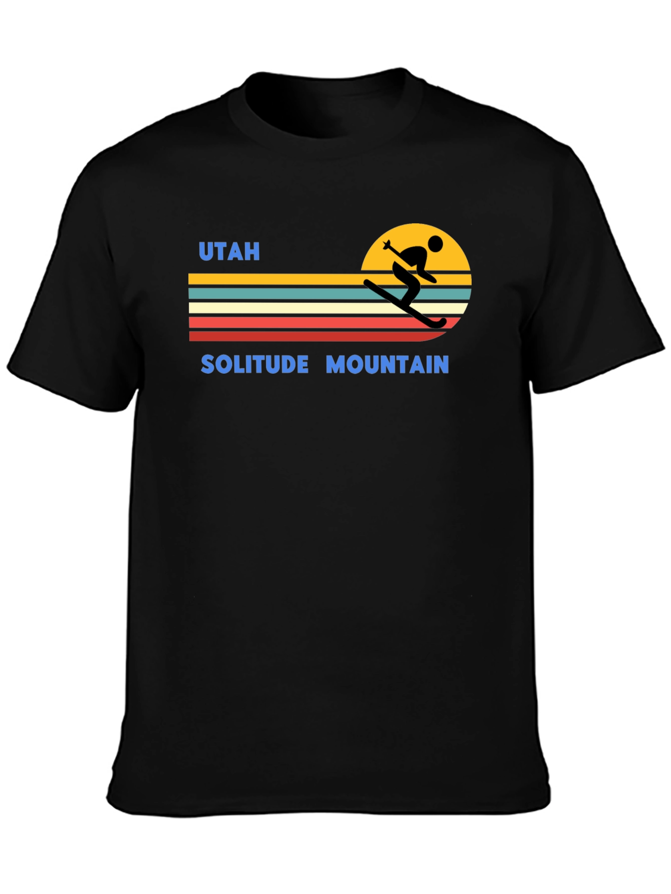 Utah Solitude Mountain Retro Ski T-Shirt