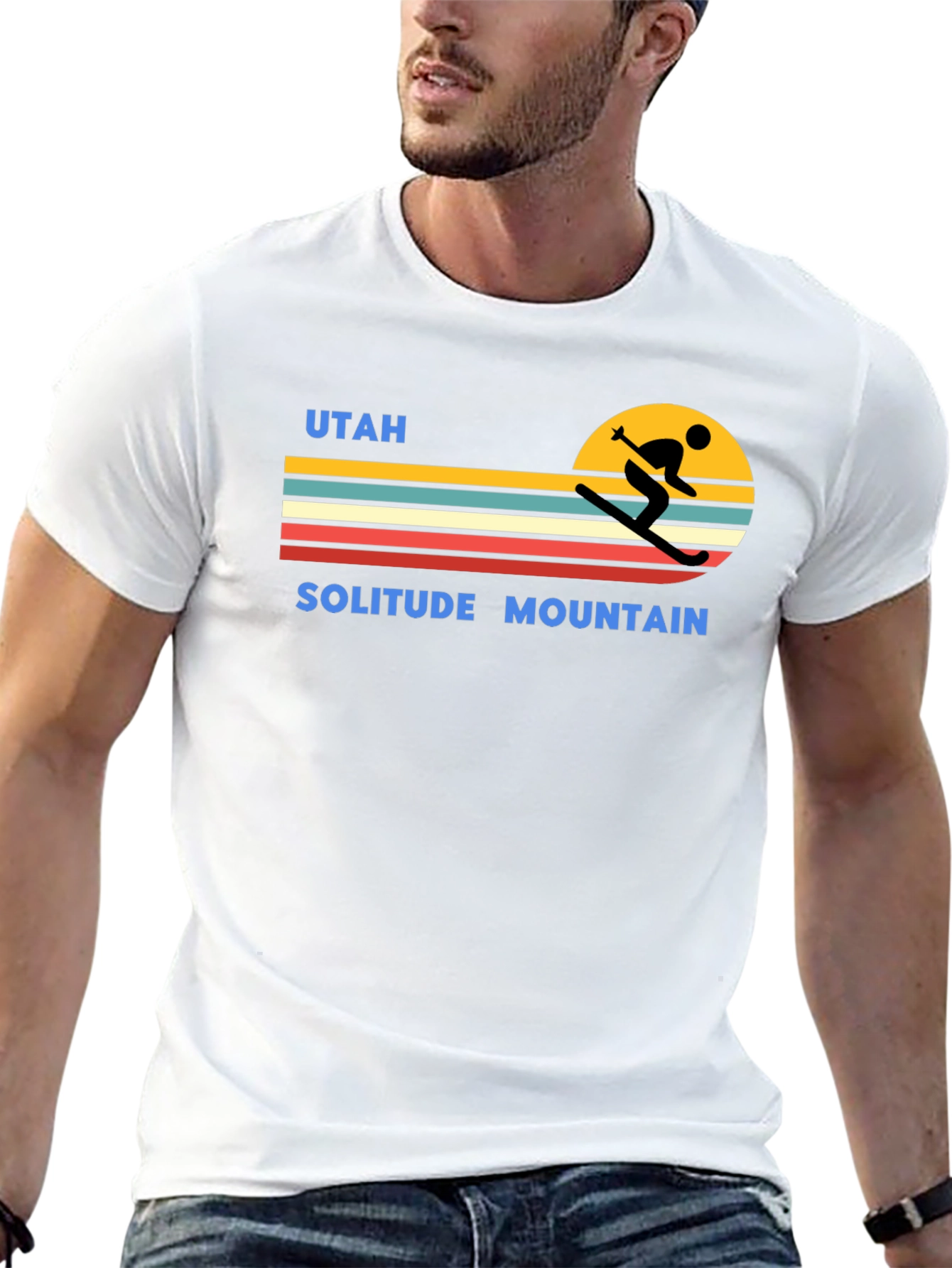 Utah Solitude Mountain Retro Ski T-Shirt