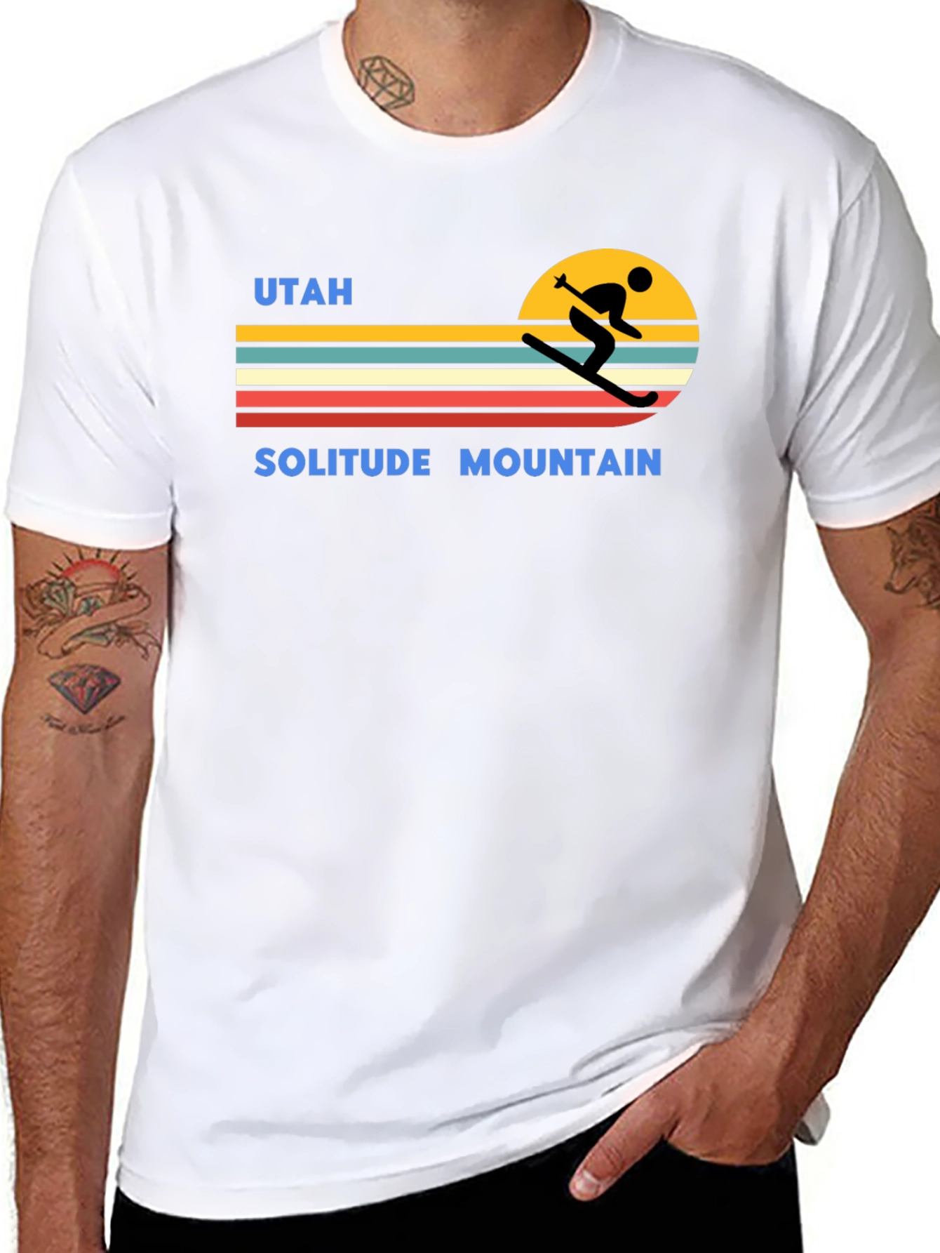 Utah Solitude Mountain Retro Ski T-Shirt