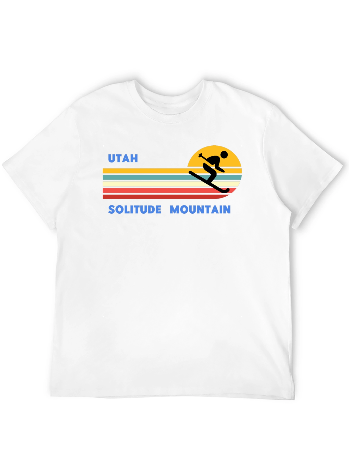 Utah Solitude Mountain Retro Ski T-Shirt