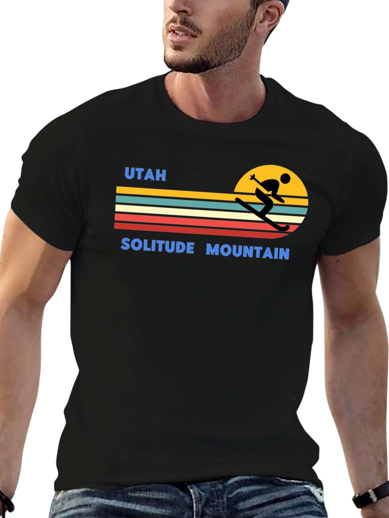 Utah Solitude Mountain Retro Ski T-Shirt