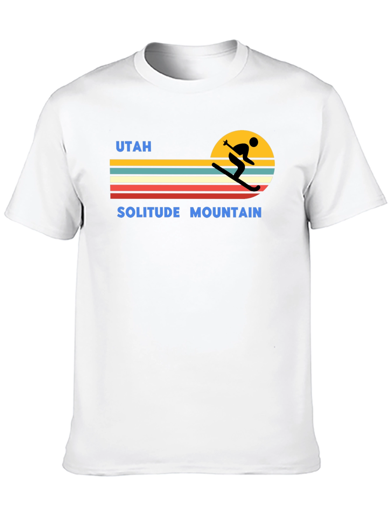 Utah Solitude Mountain Retro Ski T-Shirt