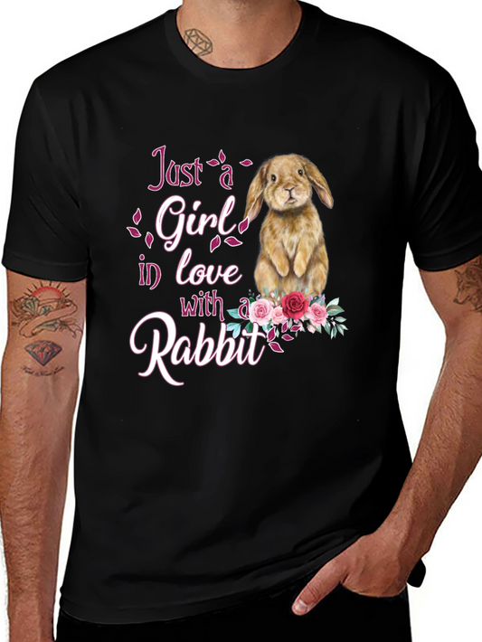 Rabbit Lover T-Shirt - Just a Girl in Love with a Rabbit