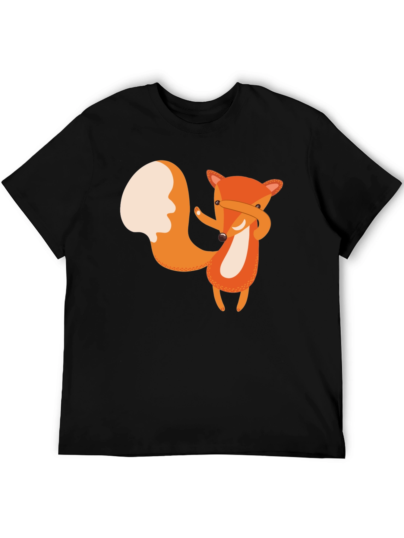 Dabbing Fox Graphic Tee - Black Cotton T-Shirt