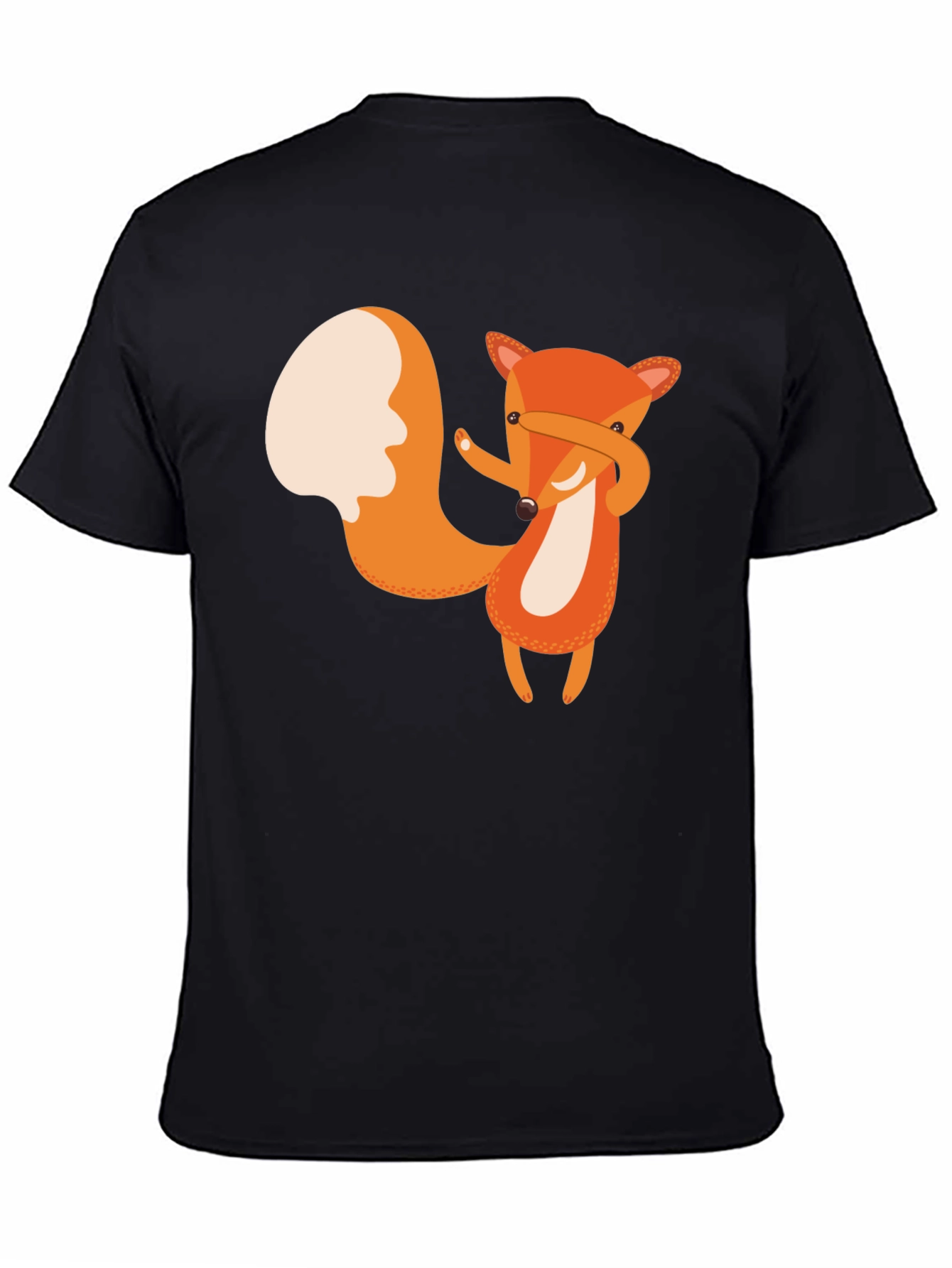 Dabbing Fox Graphic Tee - Black Cotton T-Shirt
