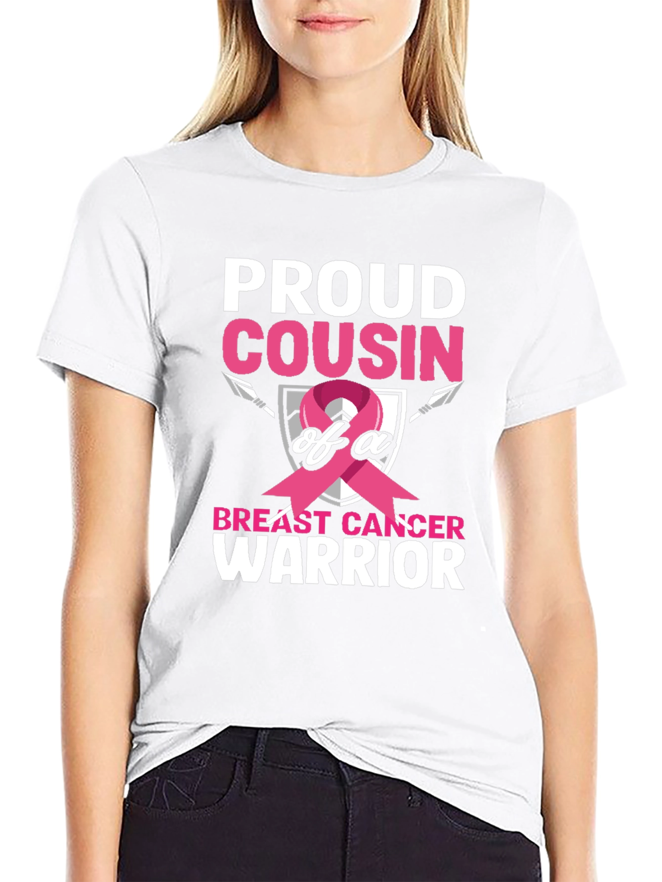 Proud Cousin Breast Cancer Warrior T-Shirt