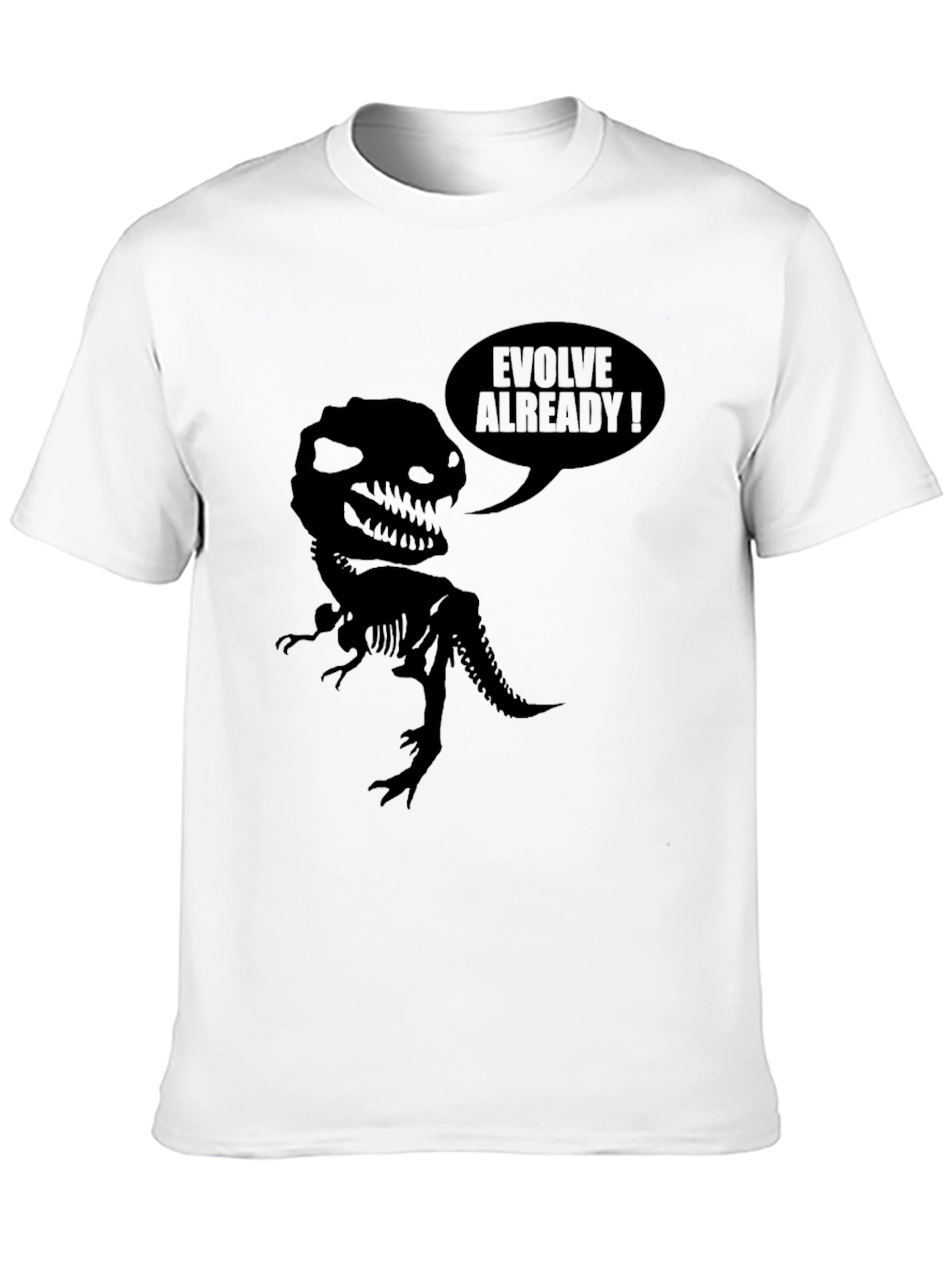 Evolve Already Dinosaur Black T-Shirt