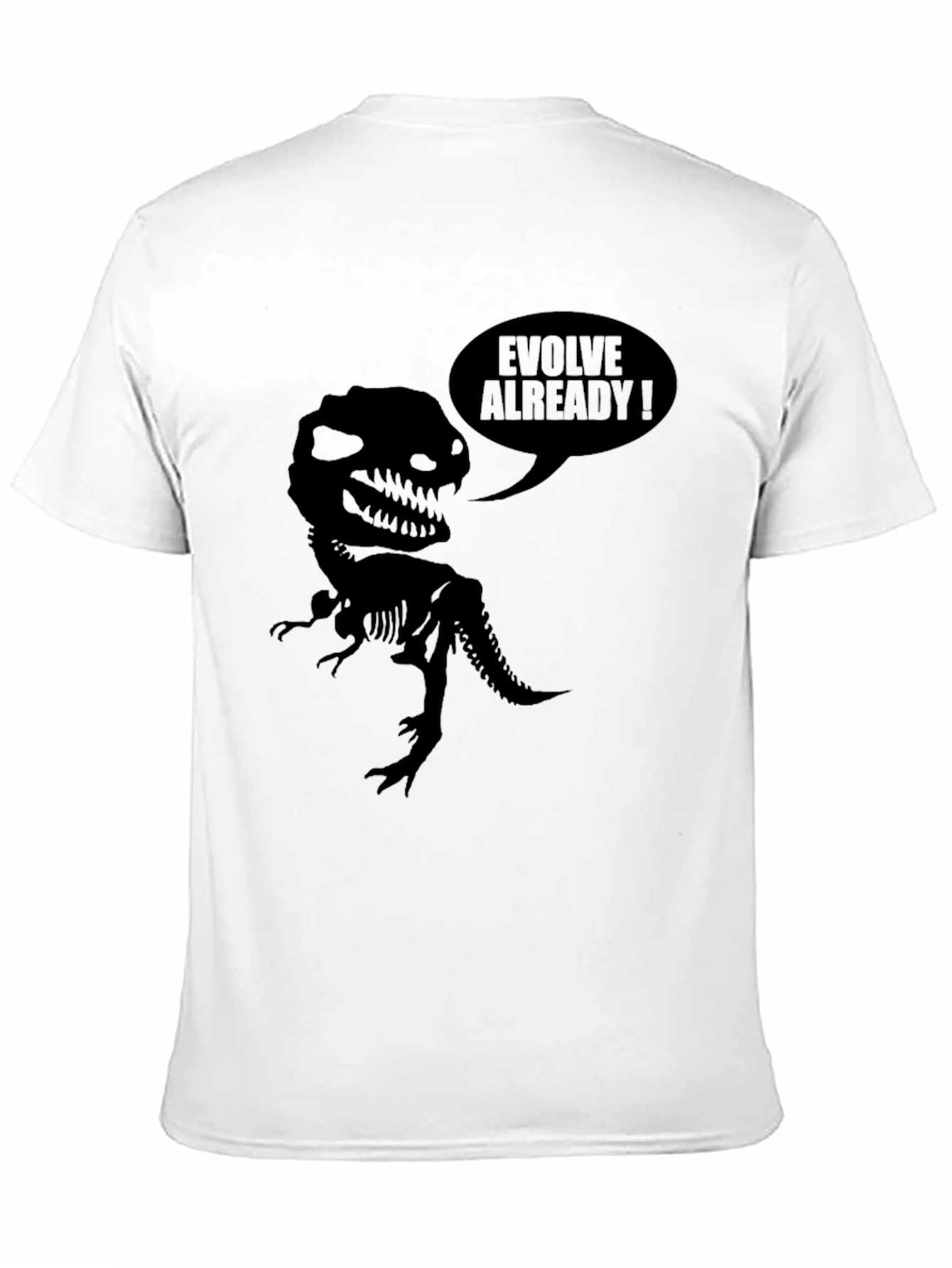Evolve Already Dinosaur Black T-Shirt
