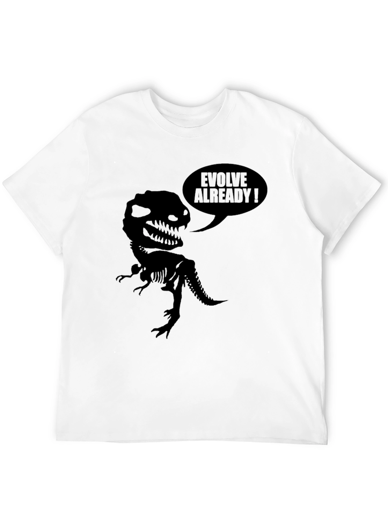 Evolve Already Dinosaur Black T-Shirt