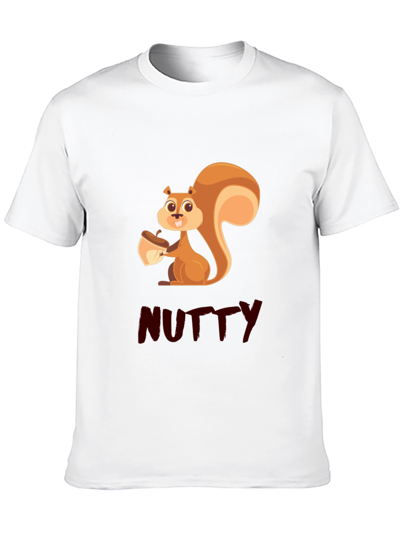 Nutty Squirrel Graphic Tee - Black Cotton T-Shirt