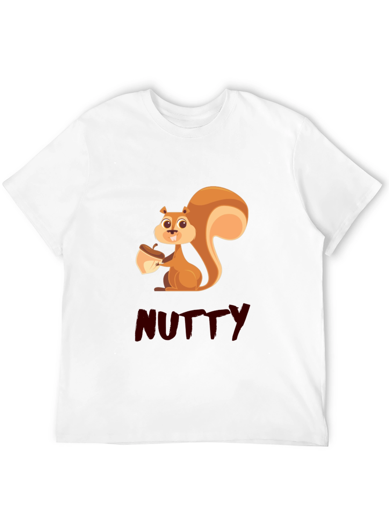 Nutty Squirrel Graphic Tee - Black Cotton T-Shirt