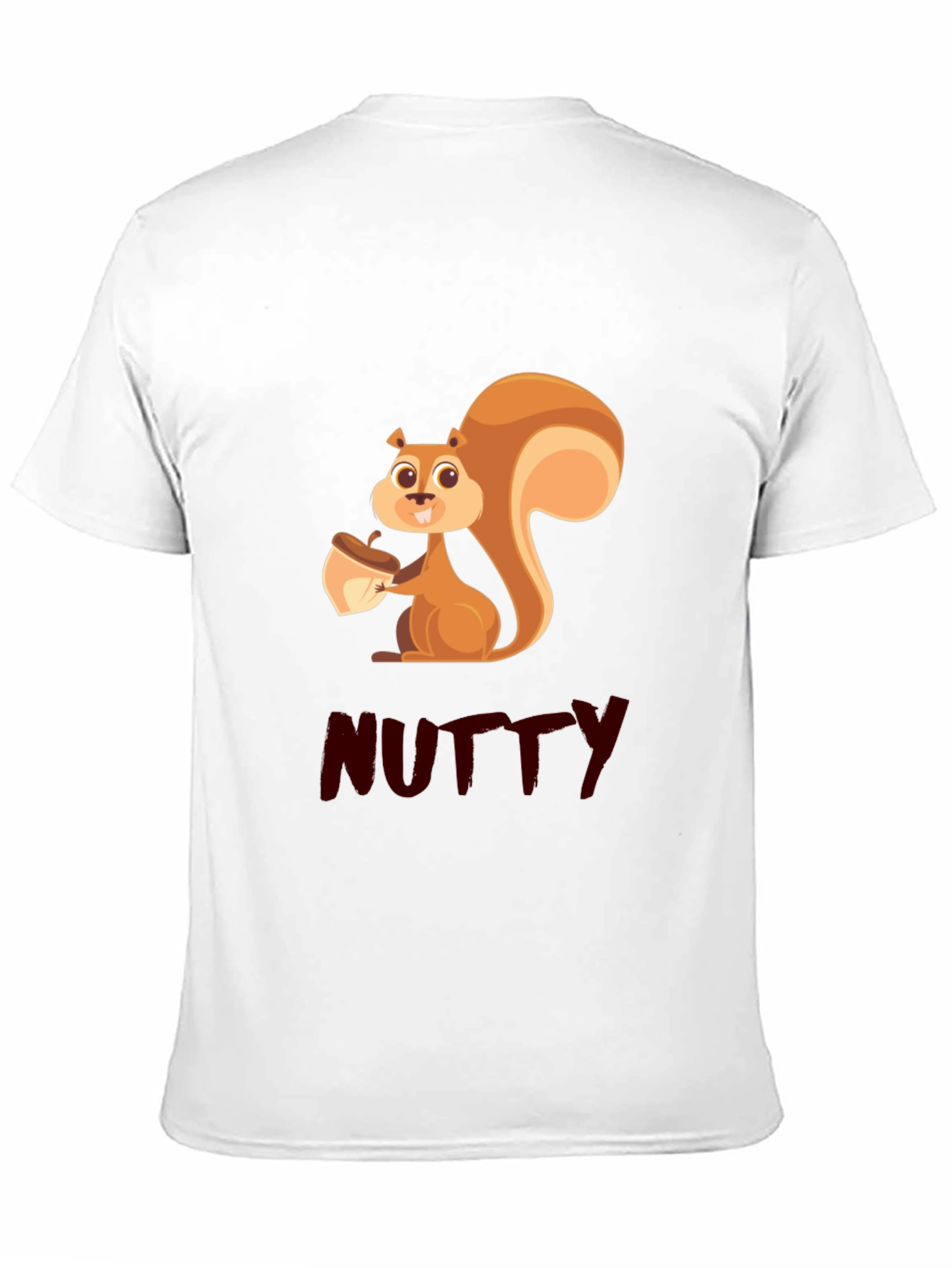 Nutty Squirrel Graphic Tee - Black Cotton T-Shirt