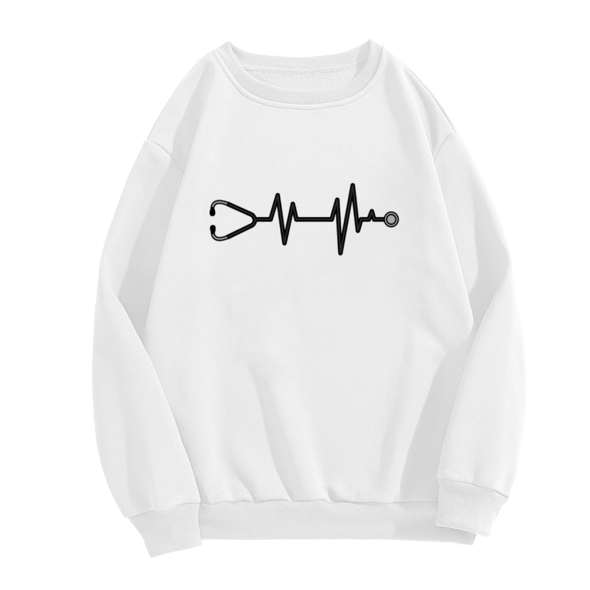 Stethoscope Medical Heartbeat Graphic ԲÁìÎÀÒÂ - Unique Design Pullover Sweatshirt