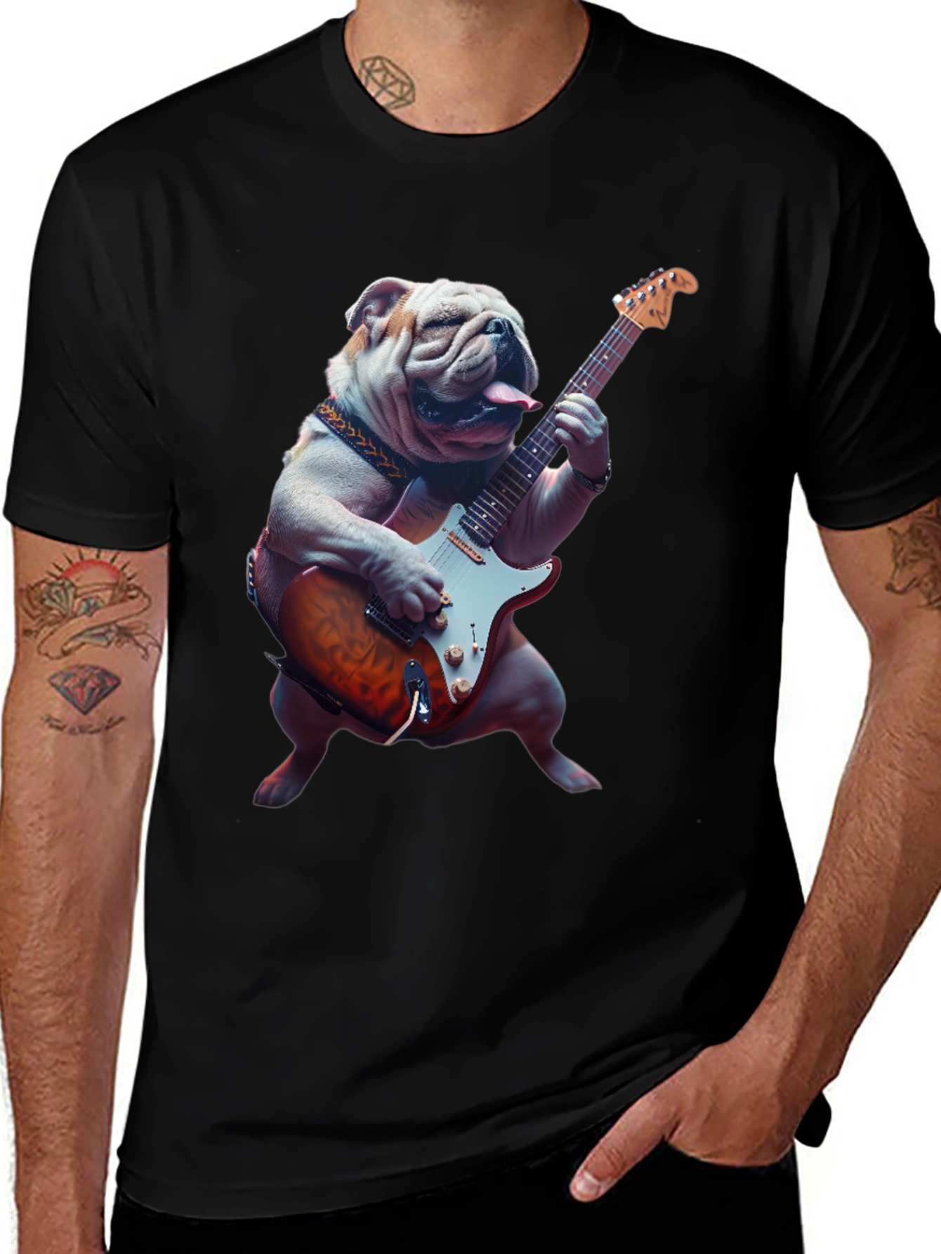 Bulldog Guitarist T-Shirt