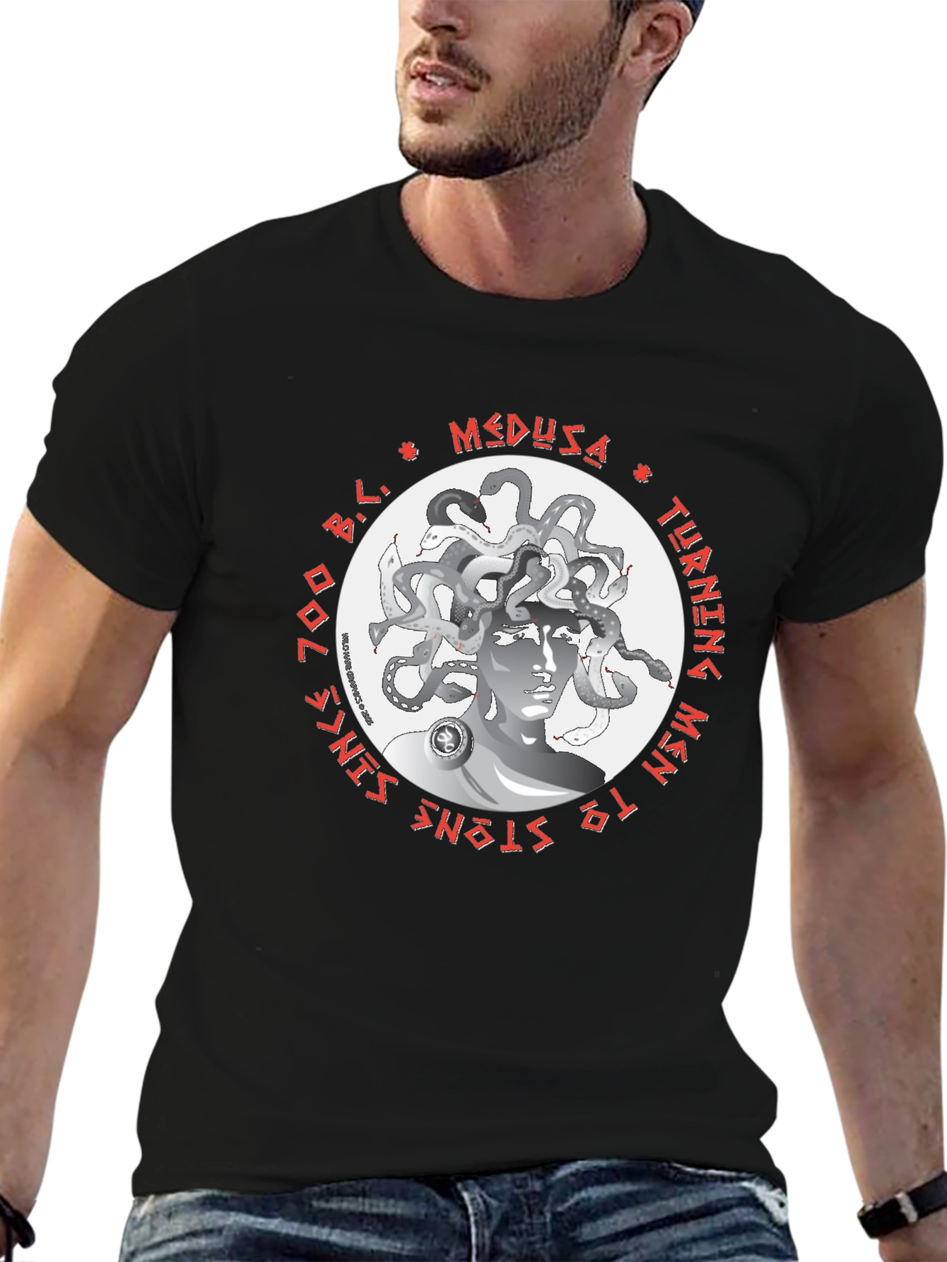 Medusa Graphic T-Shirt - Turning Men to Stone