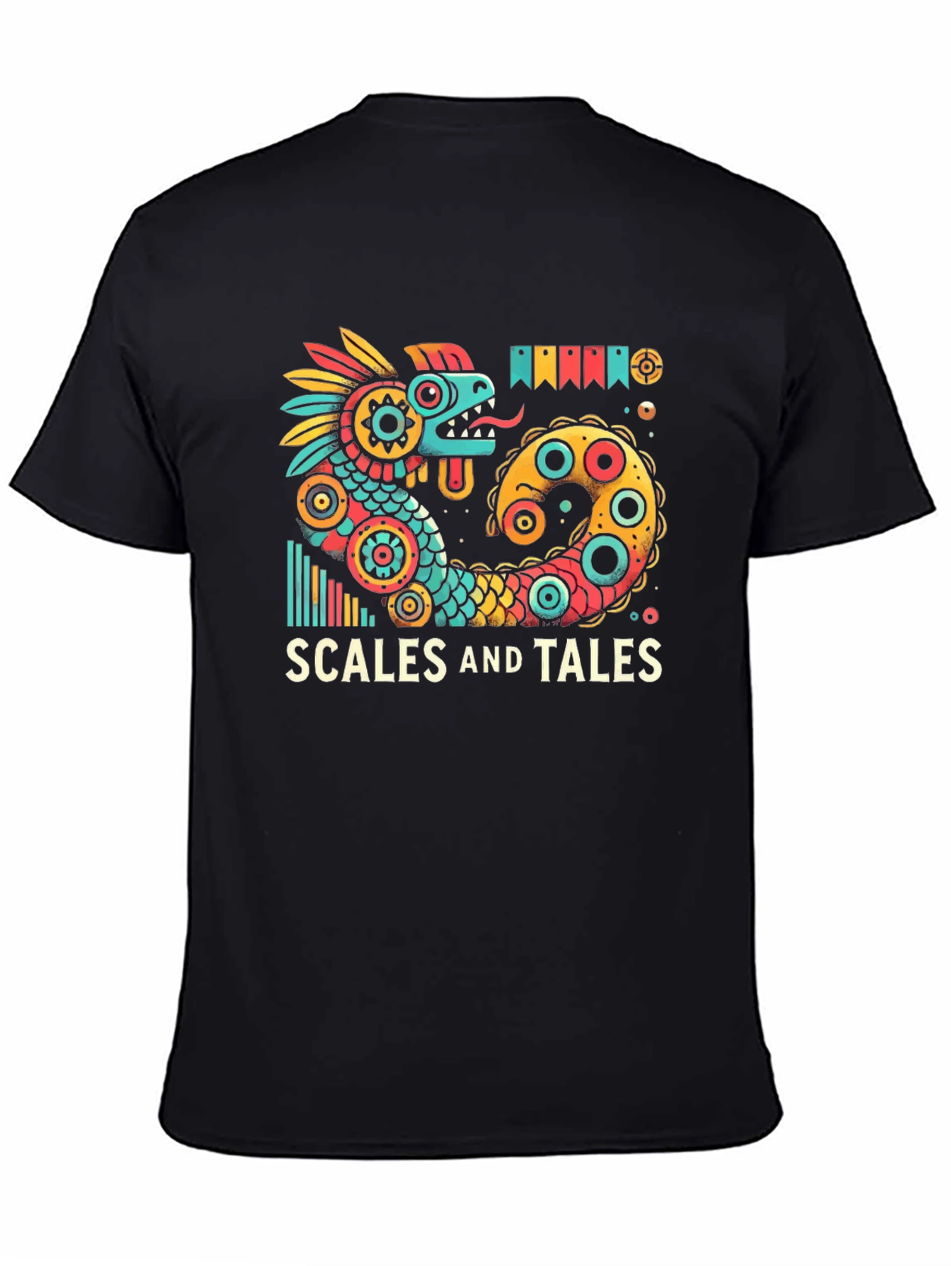 Scales and Tales Graphic T-Shirt - Mens Black Tee