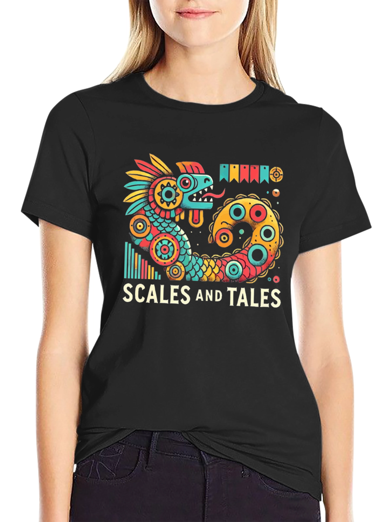 Scales and Tales Graphic T-Shirt - Mens Black Tee